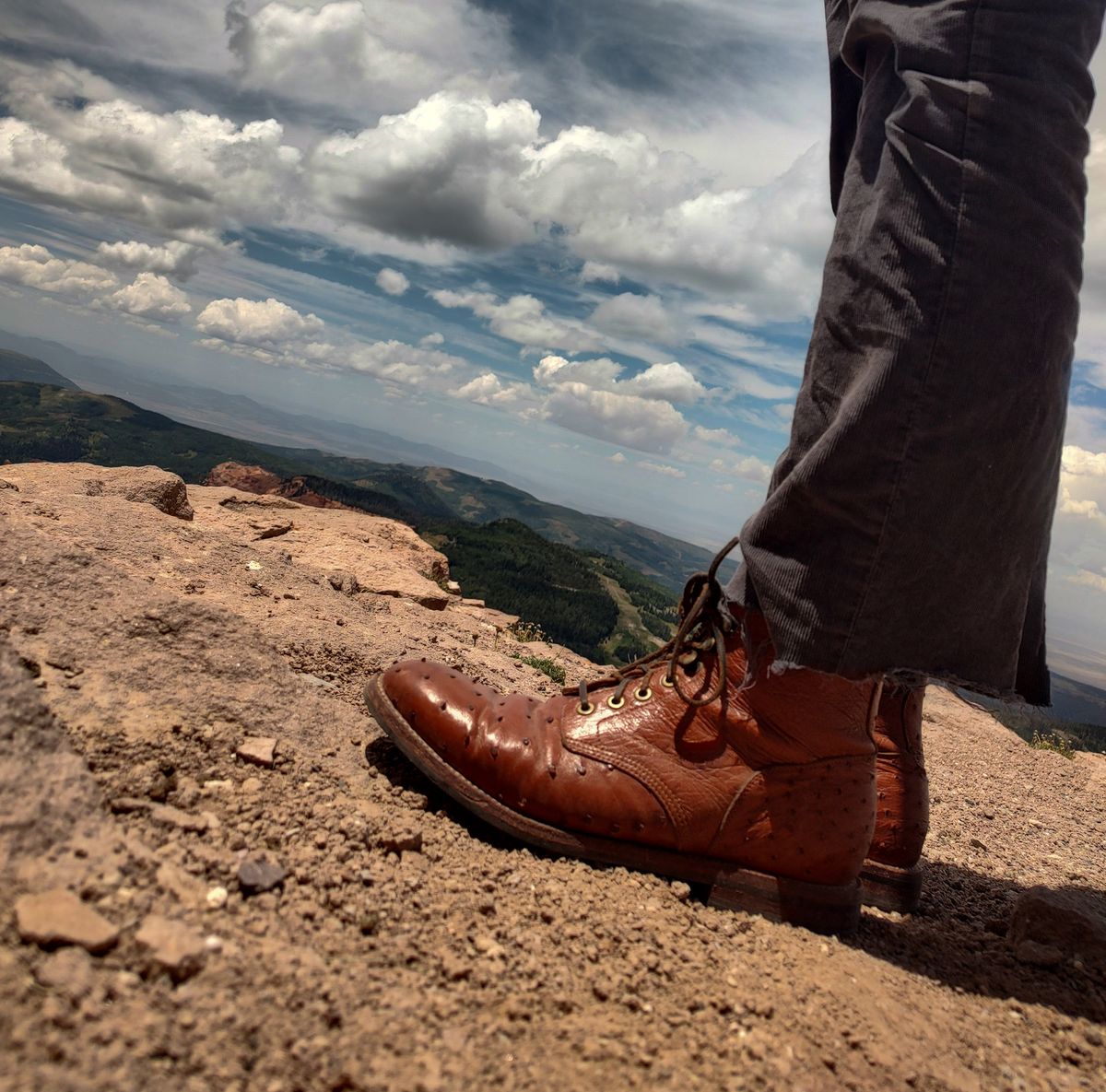 Photo by prospect_joe on July 24, 2023 of the Grant Stone Diesel Boot in Cognac Ostrich.