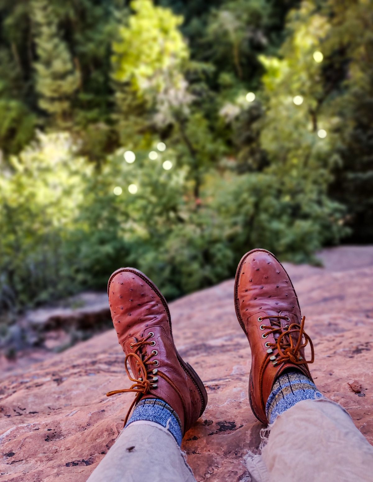 Photo by prospect_joe on September 19, 2023 of the Grant Stone Diesel Boot in Cognac Ostrich.