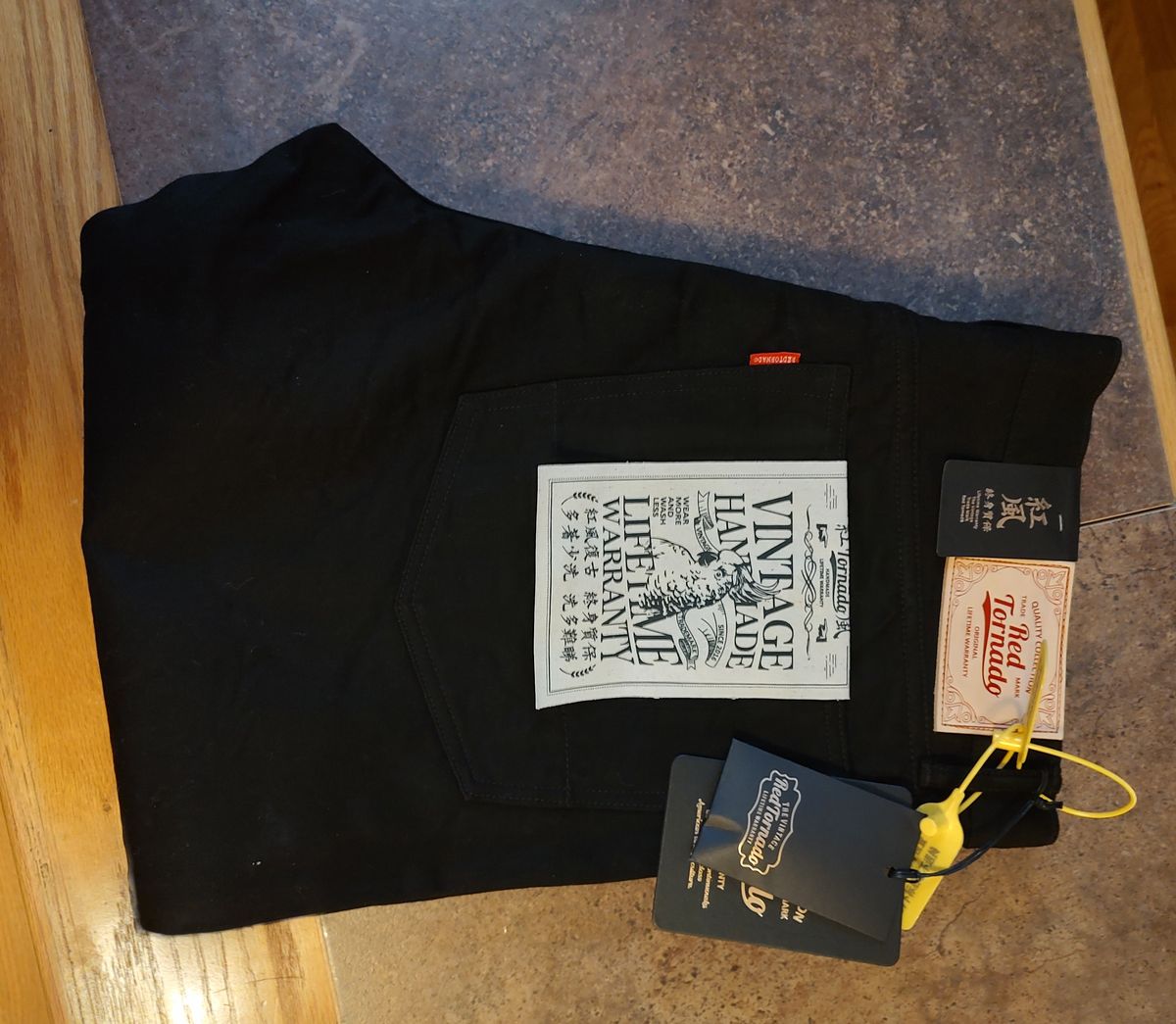 Photo by prospect_joe on December 12, 2023 of the Red Tornado 511xx 14.5oz Double-Dyed Black Denim in Unknown Material.