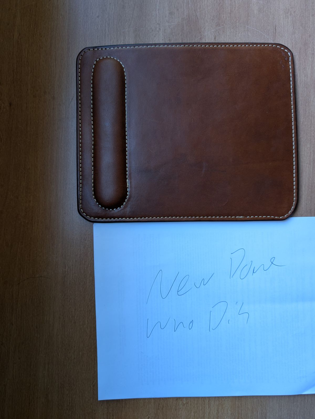 Photo by prospect_joe on October 1, 2025 of the Timber N Tan Padded Mouse Pad in Unknown Leather.