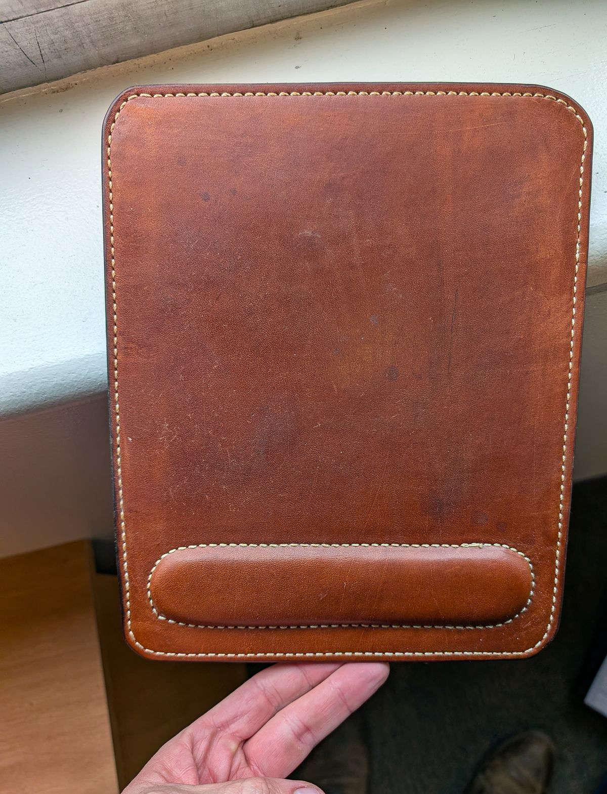 Photo by prospect_joe on January 1, 2026 of the Timber N Tan Padded Mouse Pad in Unknown Leather.
