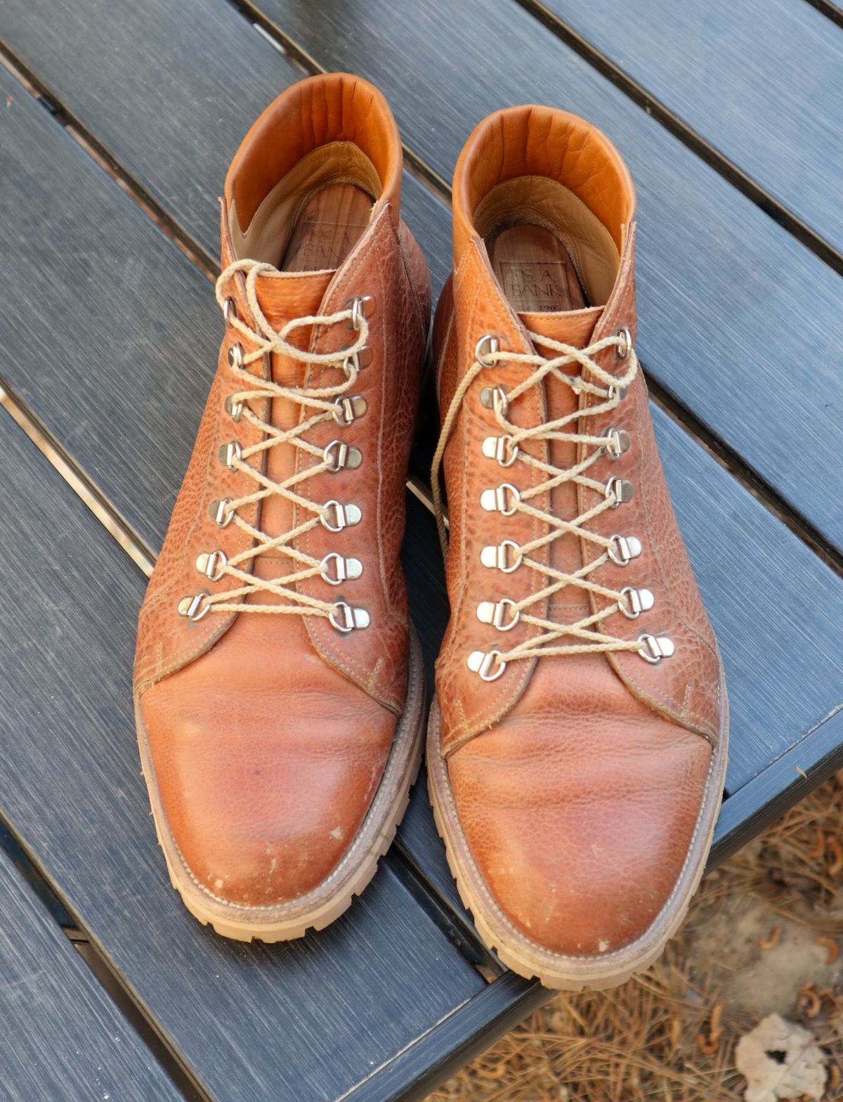 Photo by prospect_joe on June 21, 2024 of the Enzo Bonafe 3853 in Horween Natural Bison.