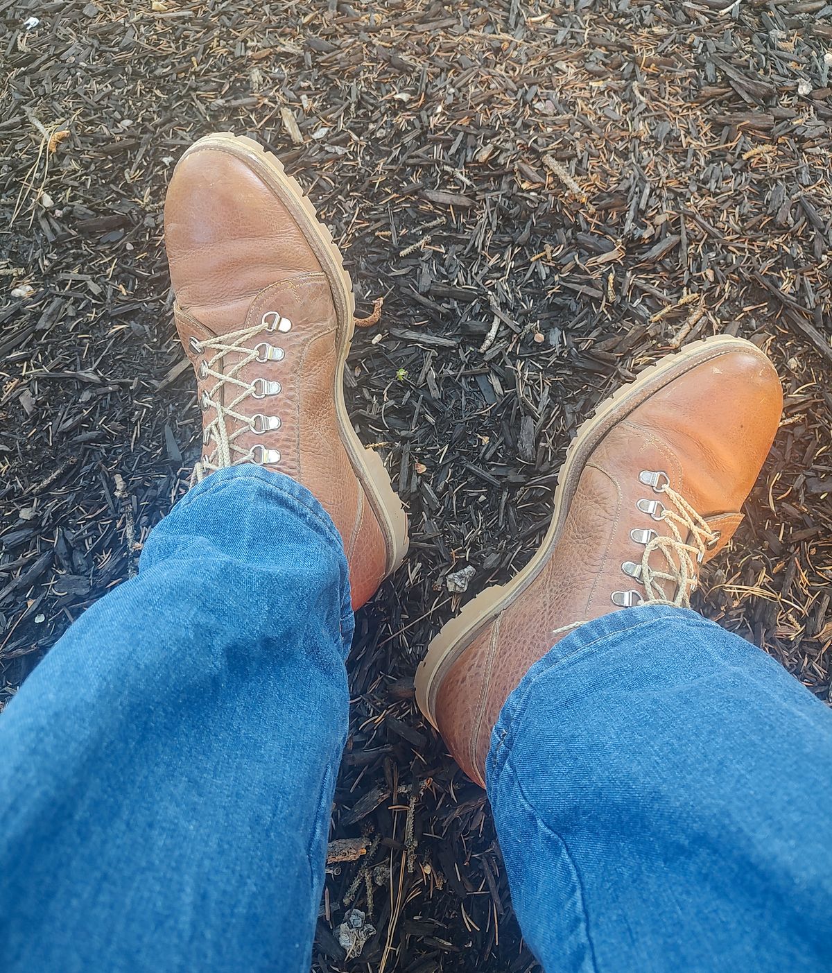 Photo by prospect_joe on July 10, 2024 of the Enzo Bonafe 3853 in Horween Natural Bison.