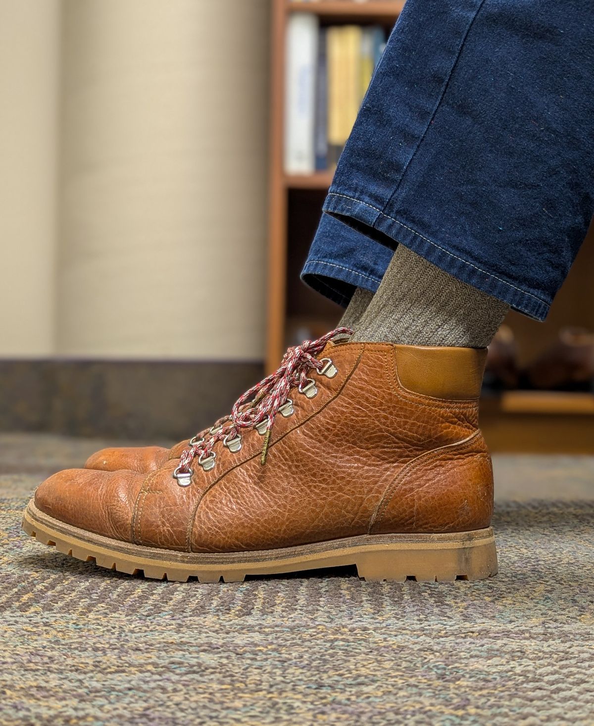 Photo by prospect_joe on March 18, 2025 of the Enzo Bonafe 3853 in Horween Natural Bison.