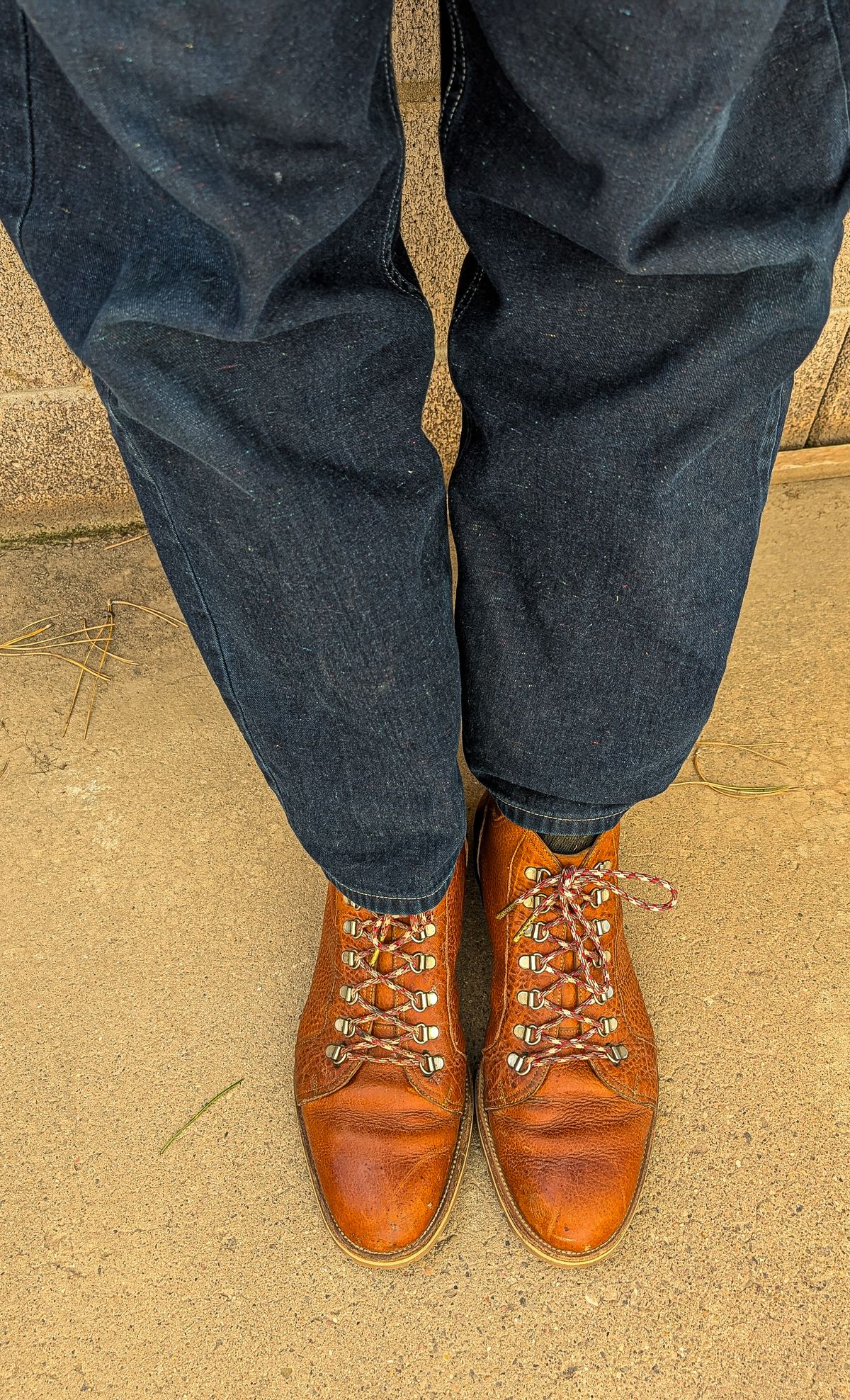 Photo by prospect_joe on July 26, 2025 of the Enzo Bonafe 3853 in Horween Natural Bison.