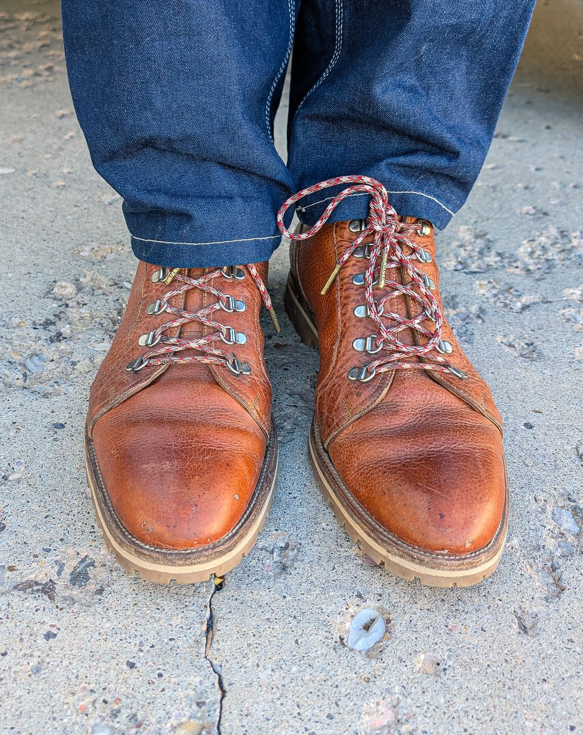 Photo by prospect_joe on September 9, 2025 of the Enzo Bonafe 3853 in Horween Natural Bison.