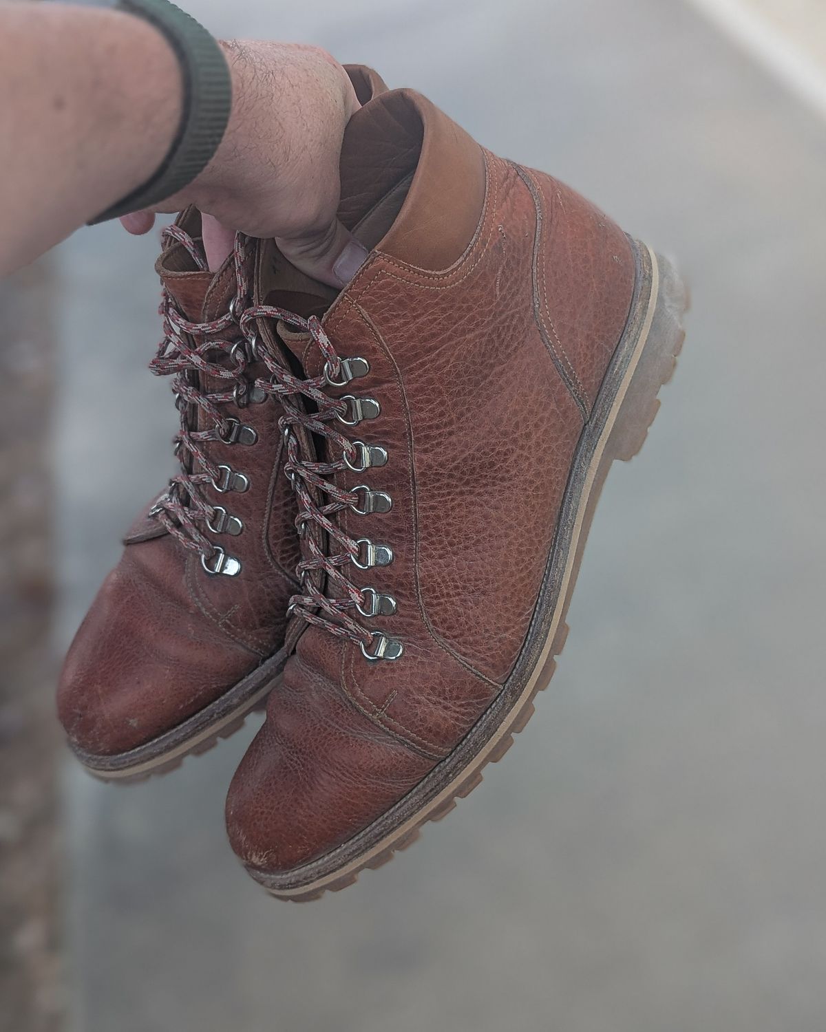 Photo by prospect_joe on July 4, 2026 of the Enzo Bonafe 3853 in Horween Natural Bison.