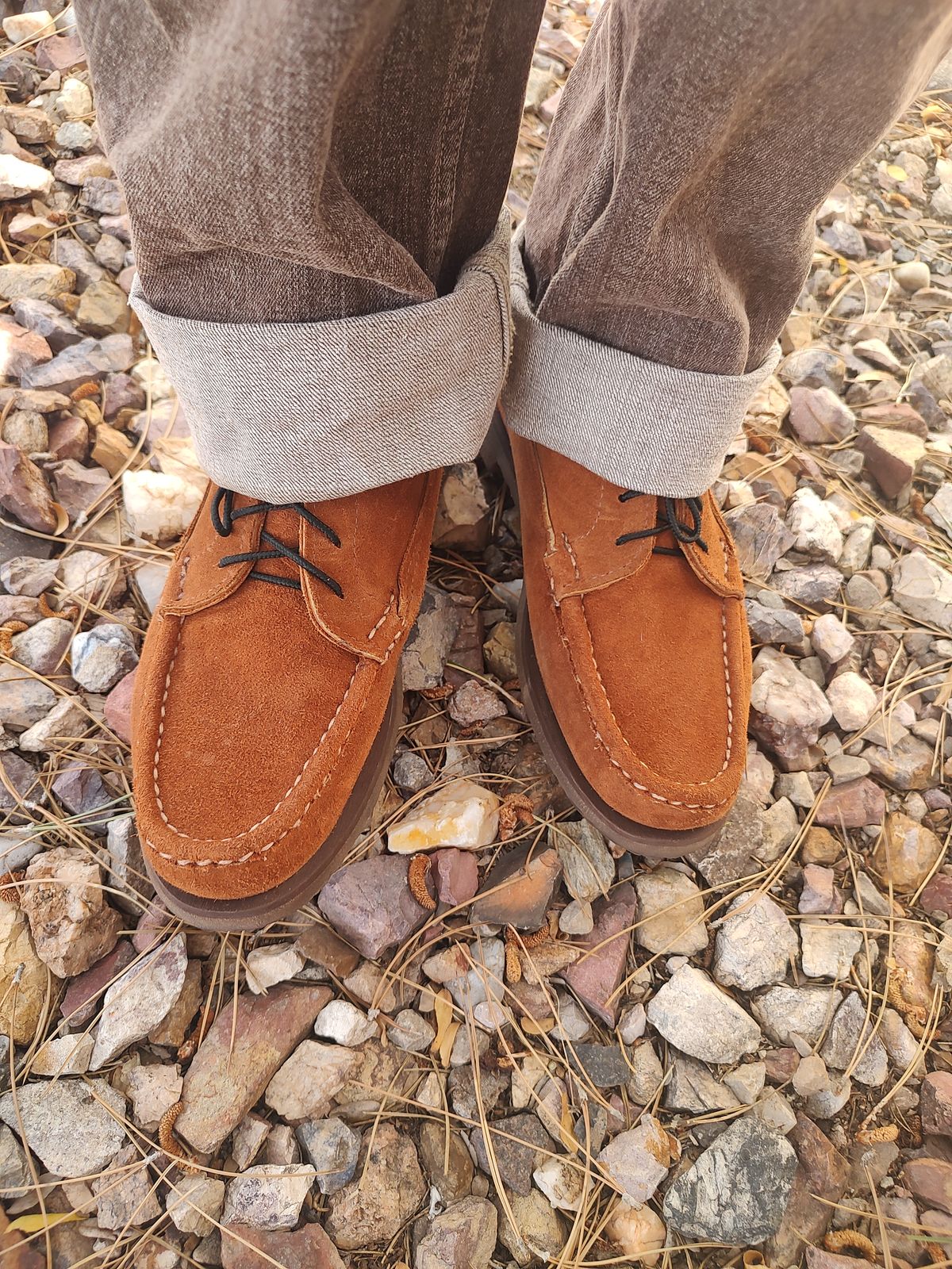 Photo by prospect_joe on August 11, 2024 of the Russell Moccasin Co. Joe's PH in Rust Roughout.