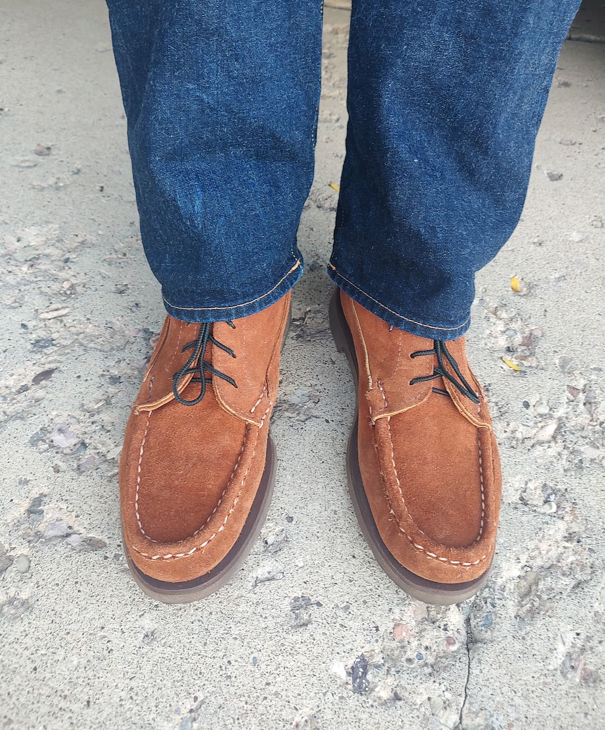 Photo by prospect_joe on August 21, 2024 of the Russell Moccasin Co. Joe's PH in Rust Roughout.