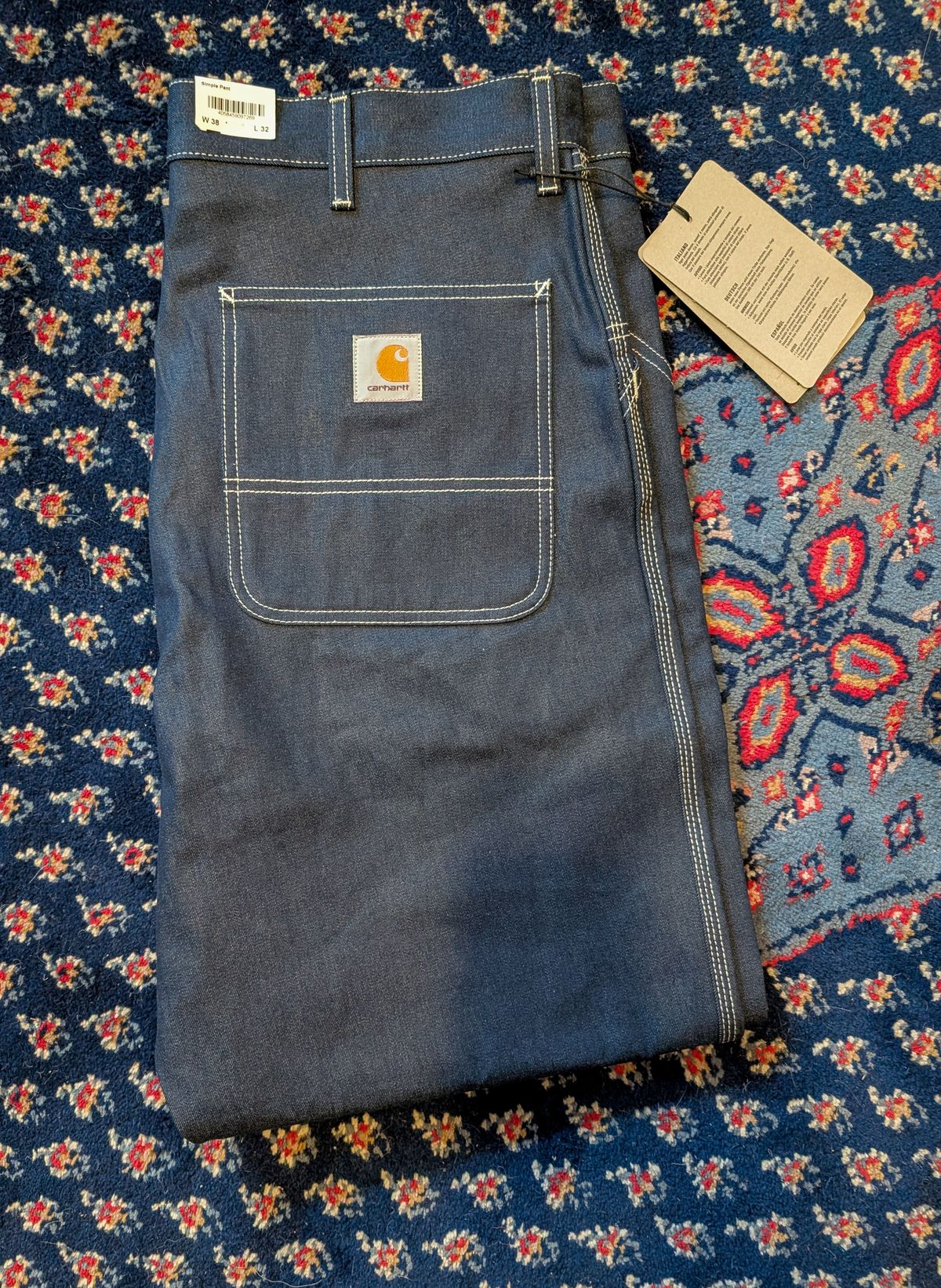 Photo by prospect_joe on August 26, 2025 of the Carhartt Simple Pant in 11.25 oz Norco Rigid denim.