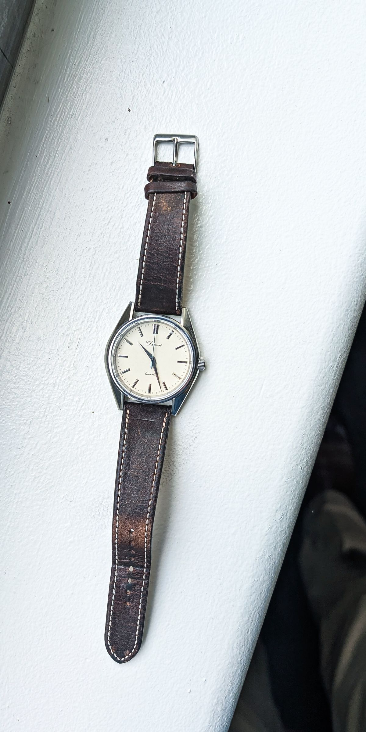 Photo by prospect_joe on August 13, 2025 of the Fluco Unknown Model in Horween Brown Nut Dublin.