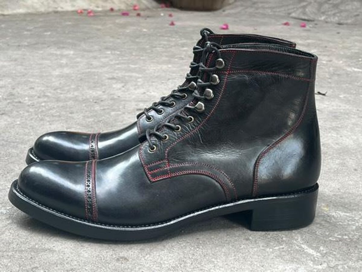 Photo by prospect_joe on March 7, 2025 of the K.M.P.T Shoemaker Service Boot in Black Kangaroo.