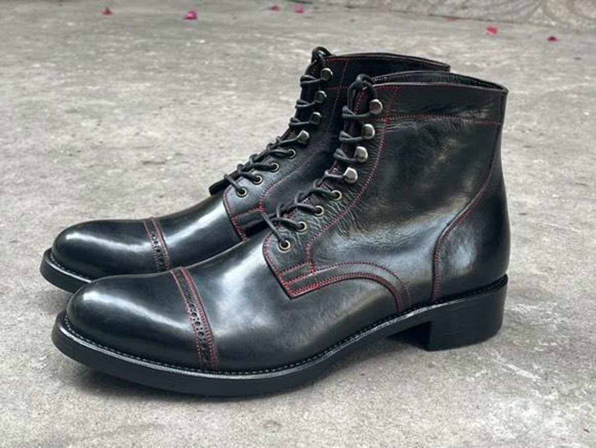 Photo by prospect_joe on March 7, 2025 of the K.M.P.T Shoemaker Service Boot in Black Kangaroo.