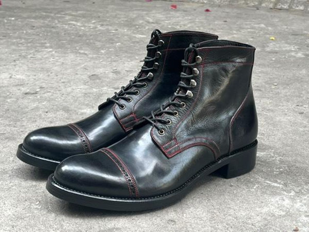 Photo by prospect_joe on March 7, 2025 of the K.M.P.T Shoemaker Service Boot in Black Kangaroo.