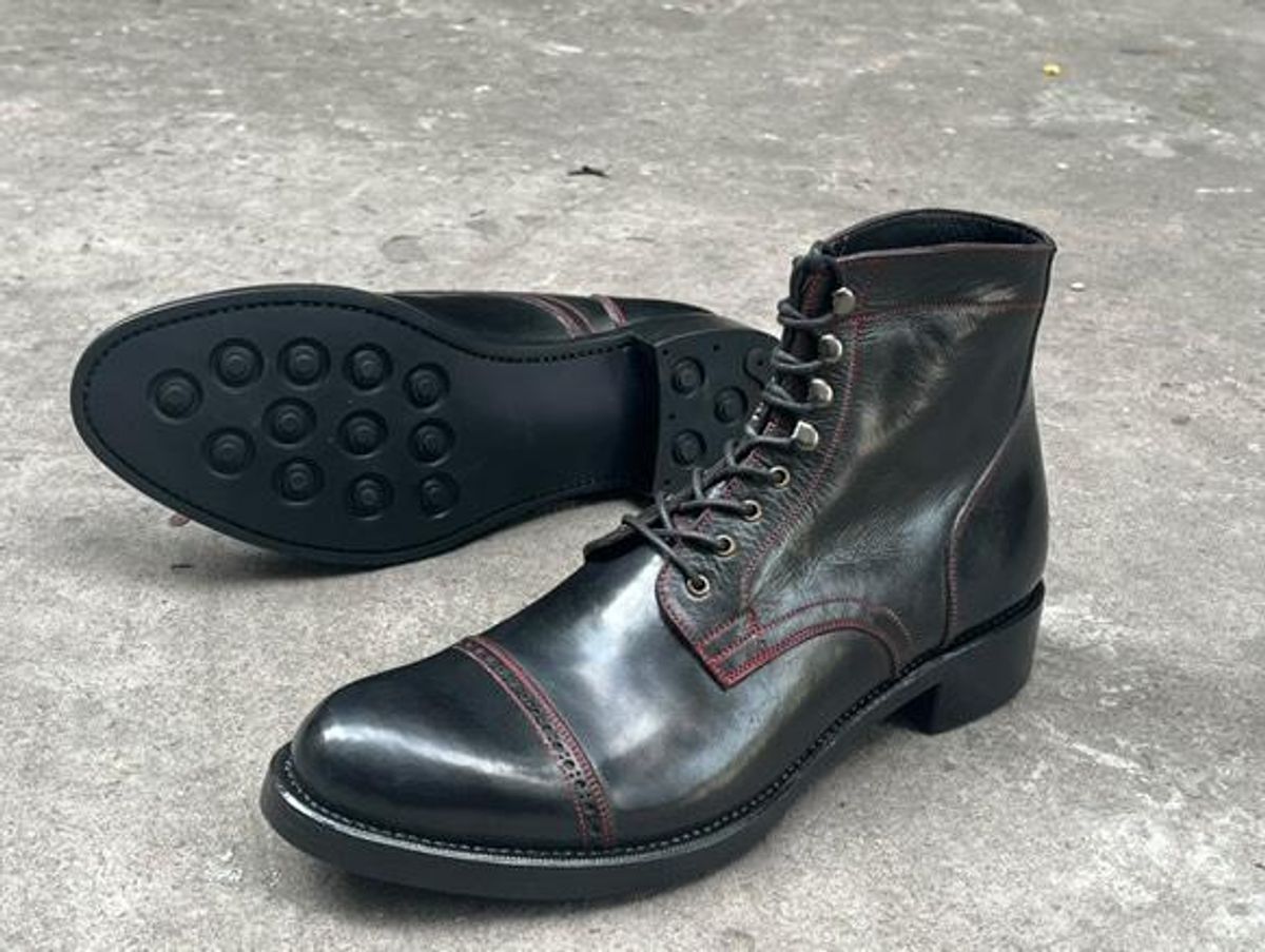 Photo by prospect_joe on March 7, 2025 of the K.M.P.T Shoemaker Service Boot in Black Kangaroo.