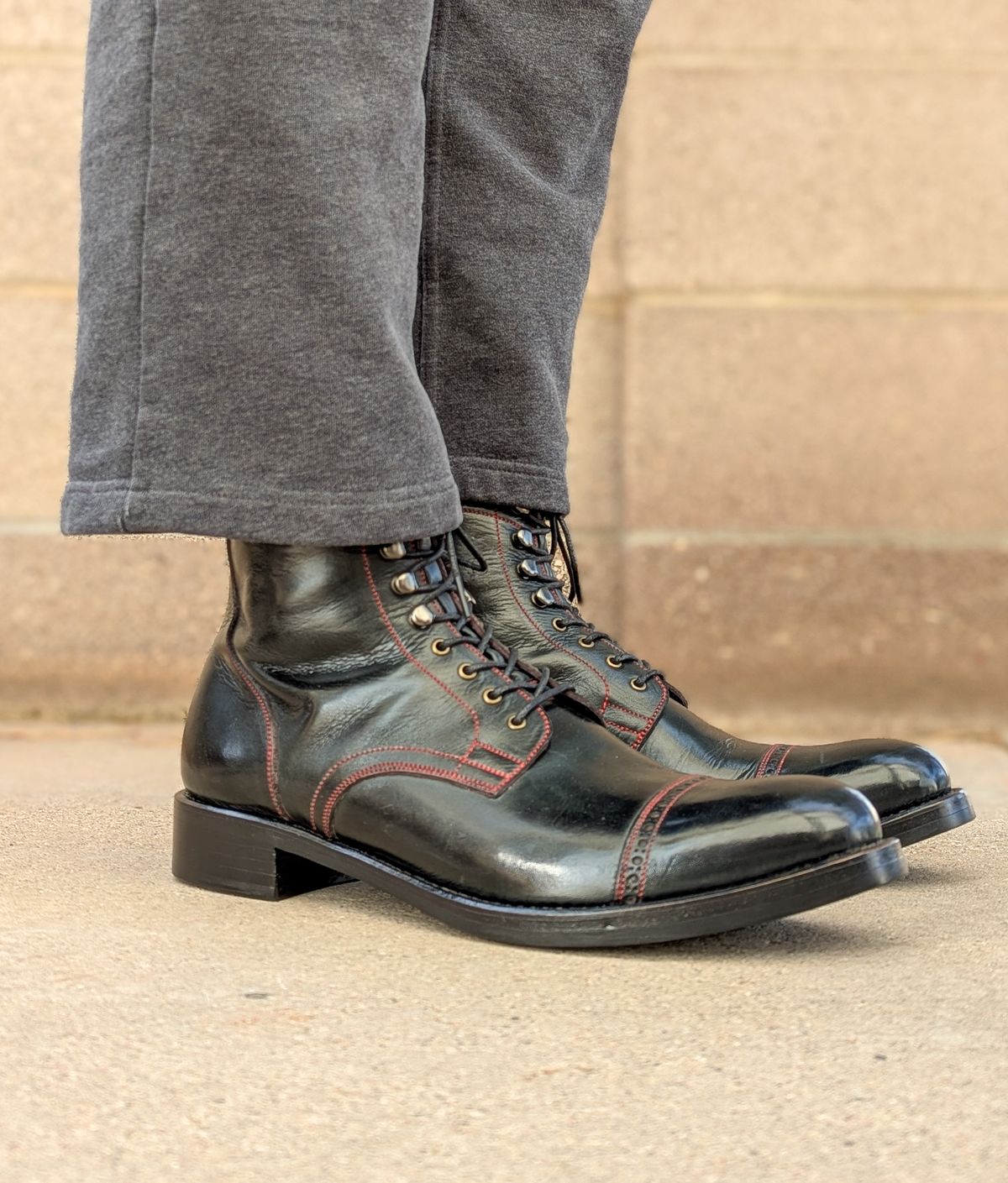 Photo by prospect_joe on March 11, 2025 of the K.M.P.T Shoemaker Service Boot in Black Kangaroo.