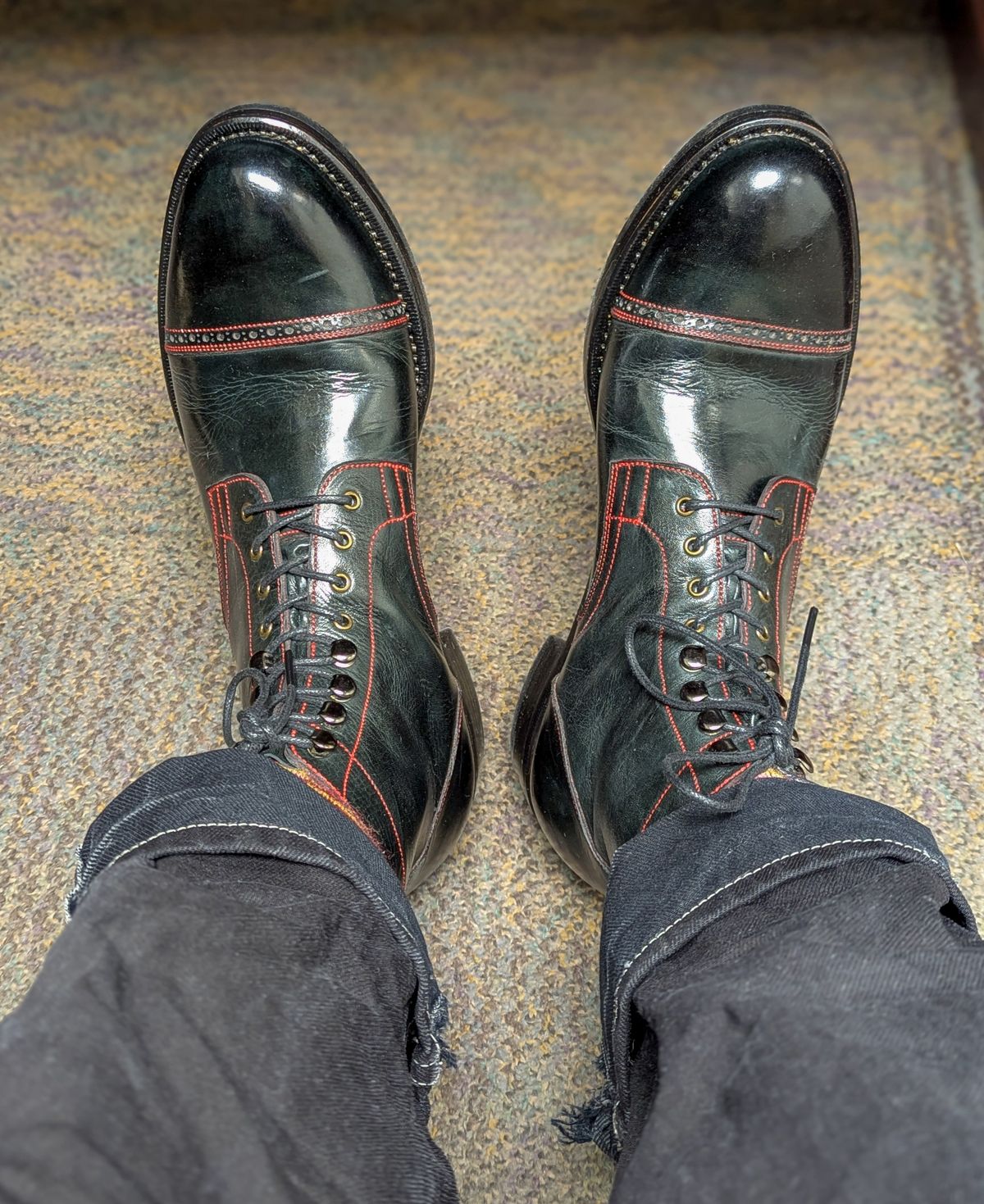 Photo by prospect_joe on March 12, 2025 of the K.M.P.T Shoemaker Service Boot in Black Kangaroo.