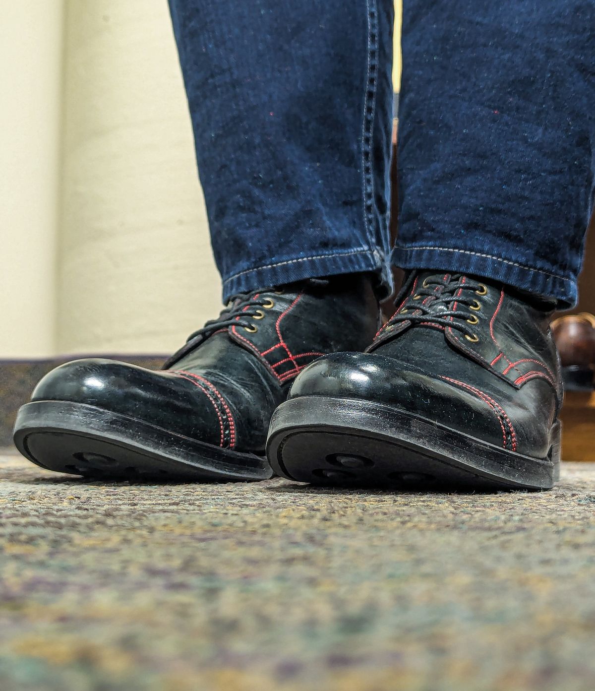 Photo by prospect_joe on March 21, 2025 of the K.M.P.T Shoemaker Service Boot in Black Kangaroo.