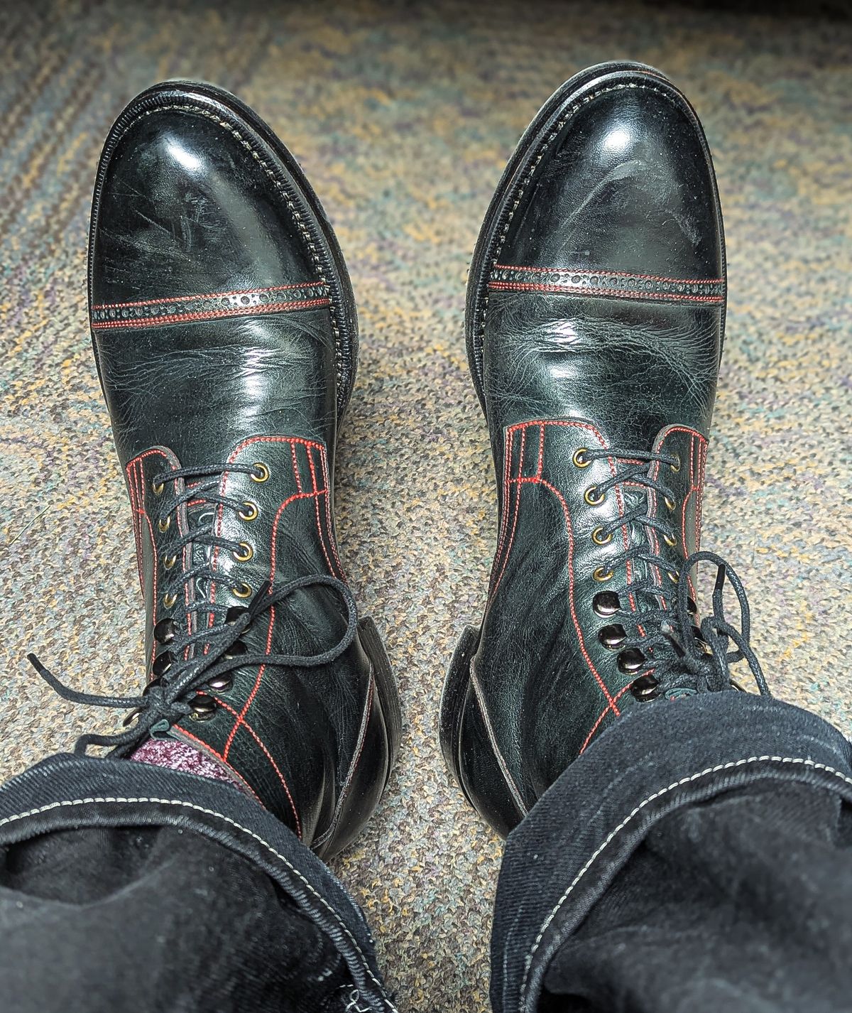 Photo by prospect_joe on May 11, 2025 of the K.M.P.T Shoemaker Service Boot in Black Kangaroo.