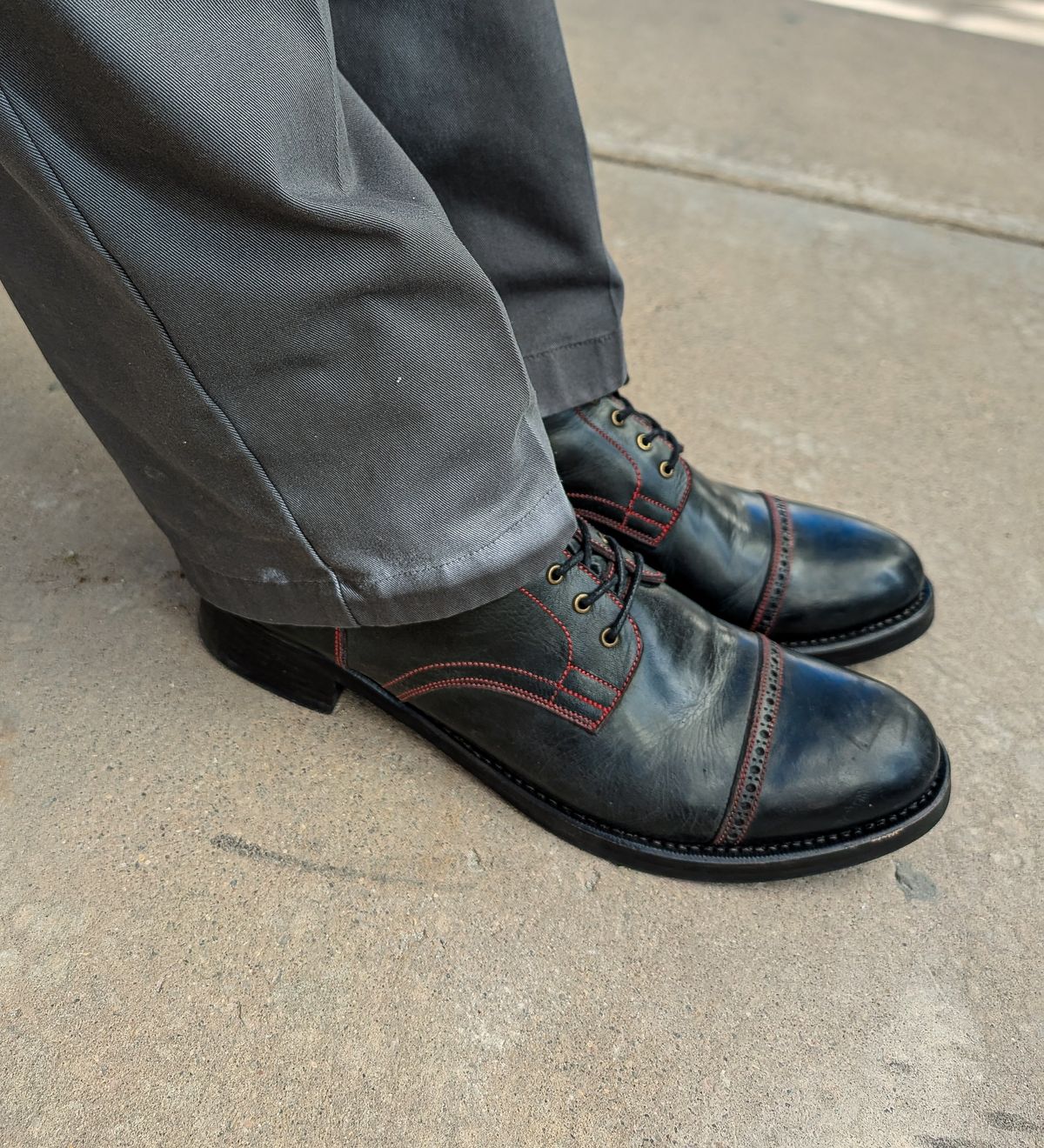 Photo by prospect_joe on June 21, 2025 of the K.M.P.T Shoemaker Service Boot in Black Kangaroo.