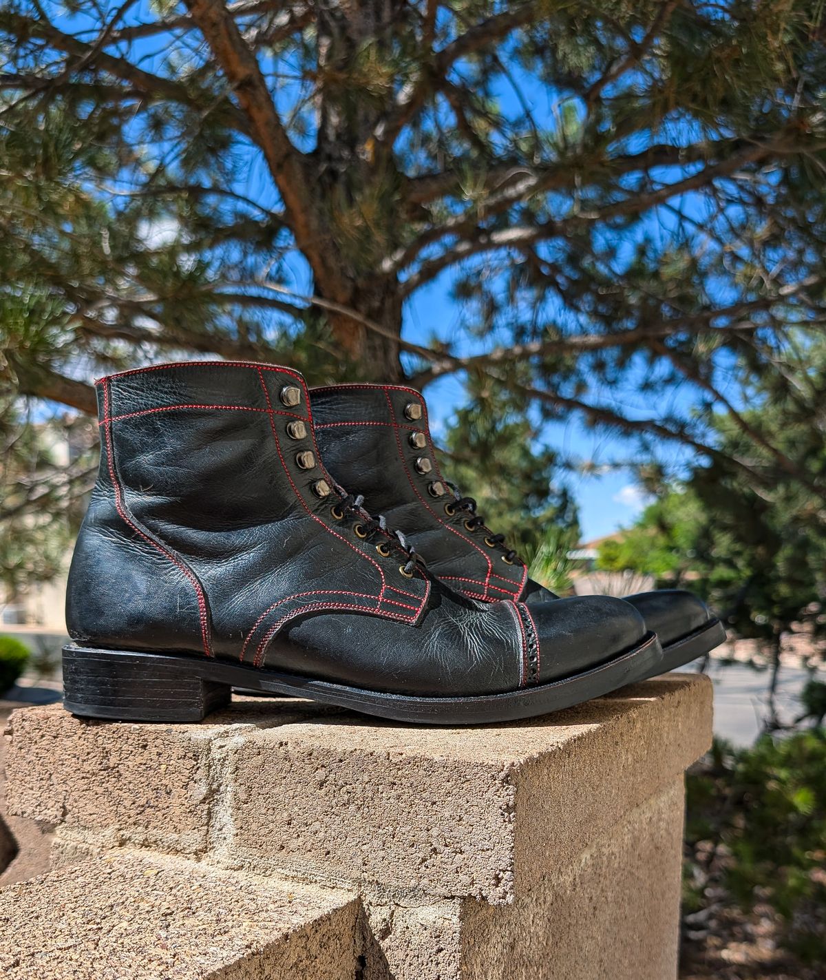 Photo by prospect_joe on July 20, 2025 of the K.M.P.T Shoemaker Service Boot in Black Kangaroo.
