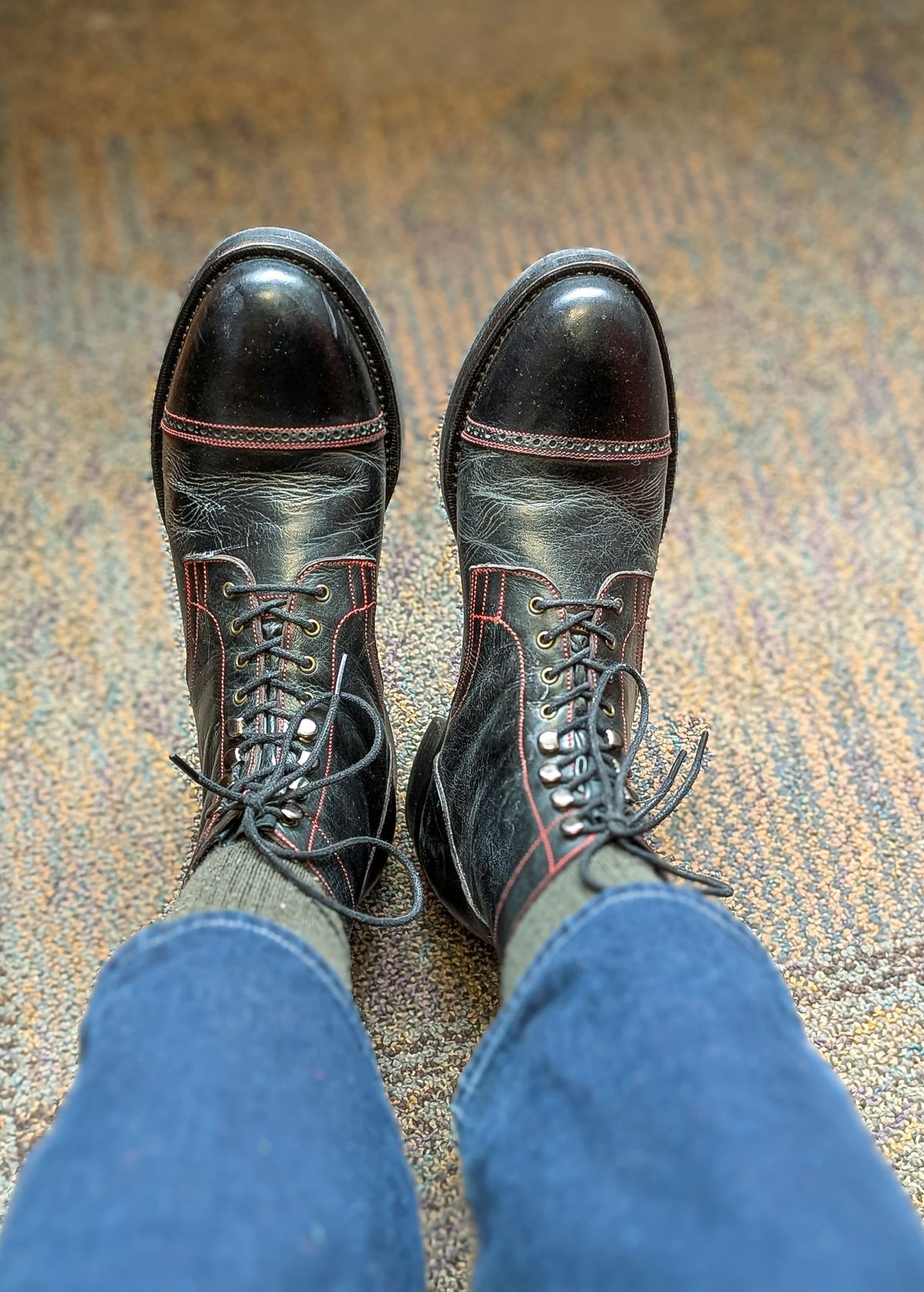 Photo by prospect_joe on July 22, 2025 of the K.M.P.T Shoemaker Service Boot in Black Kangaroo.