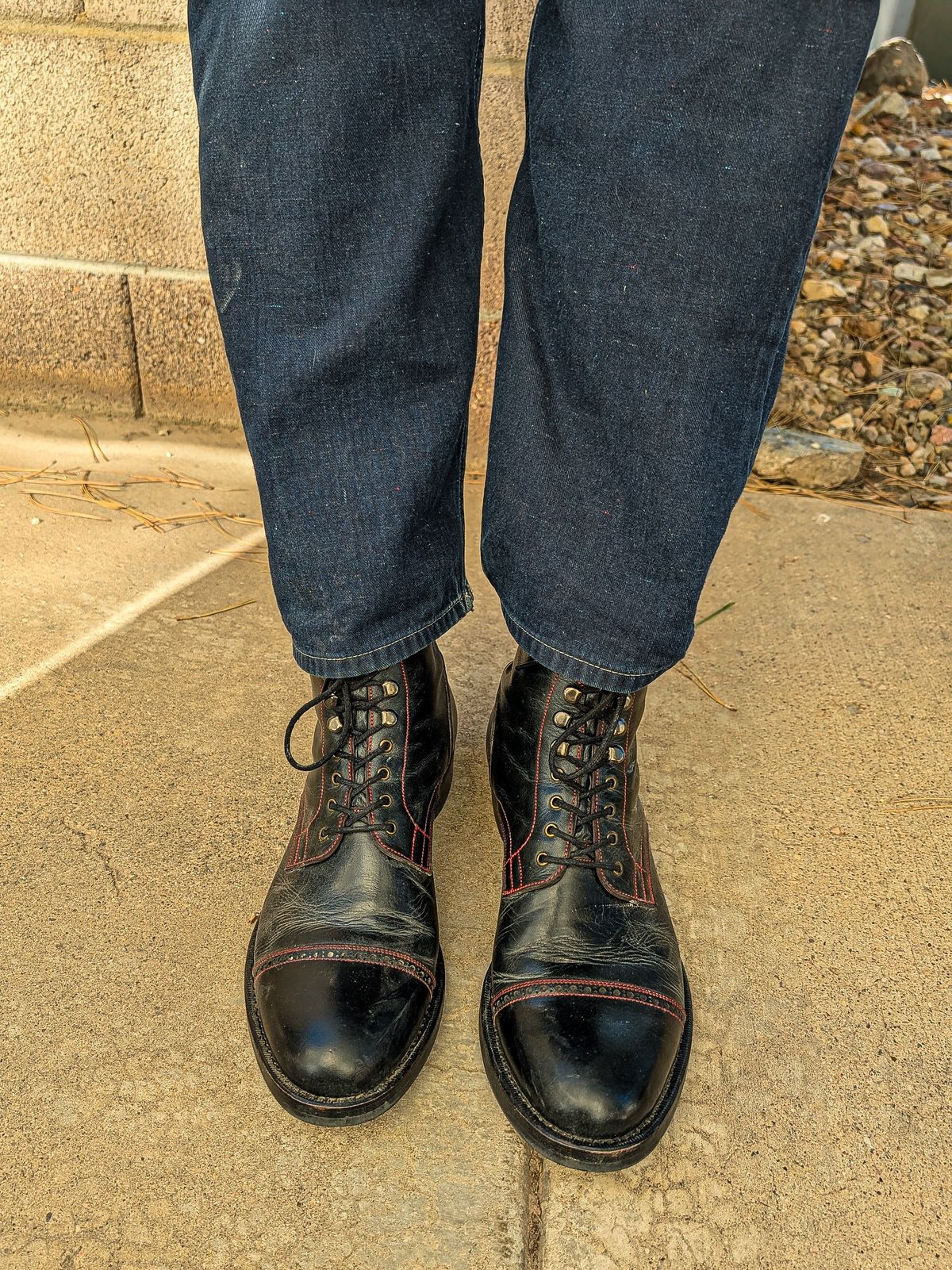 Photo by prospect_joe on July 29, 2025 of the K.M.P.T Shoemaker Service Boot in Black Kangaroo.