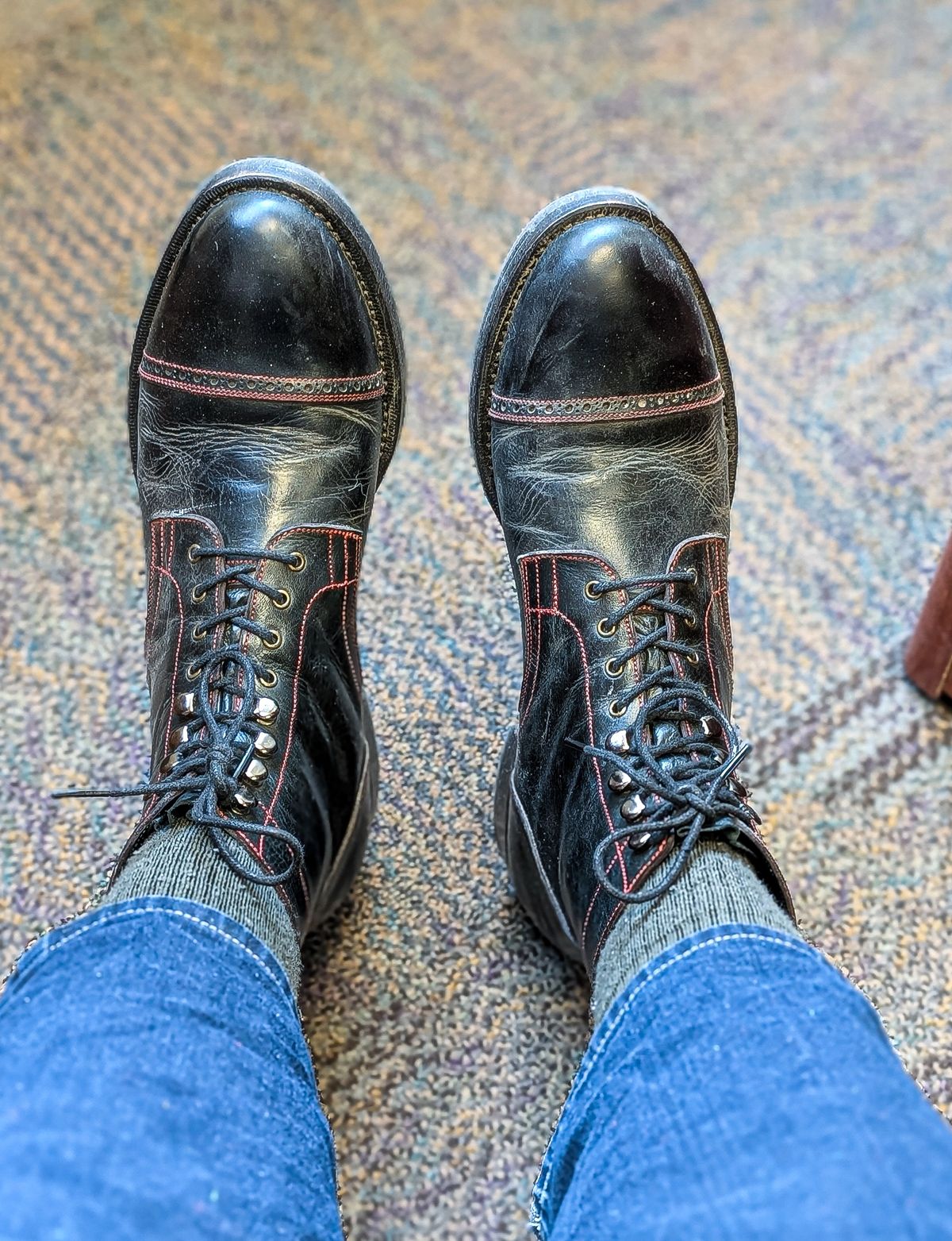 Photo by prospect_joe on August 5, 2025 of the K.M.P.T Shoemaker Service Boot in Black Kangaroo.