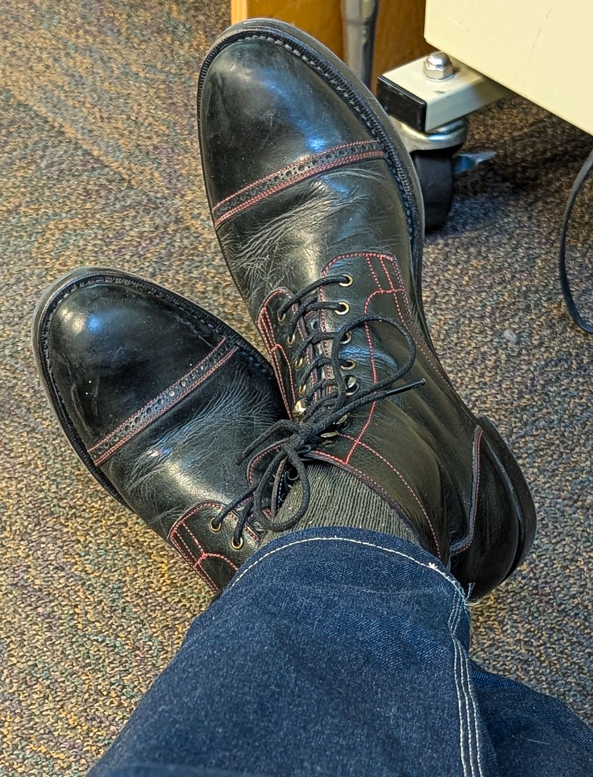 Photo by prospect_joe on September 15, 2025 of the K.M.P.T Shoemaker Service Boot in Black Kangaroo.