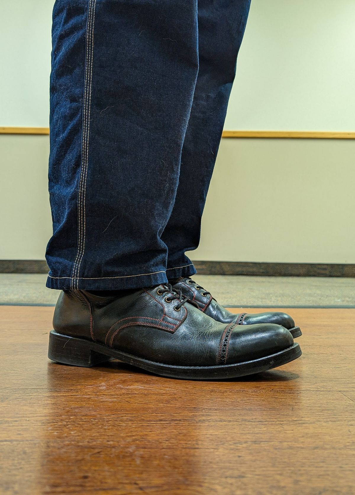Photo by prospect_joe on September 22, 2025 of the K.M.P.T Shoemaker Service Boot in Black Kangaroo.