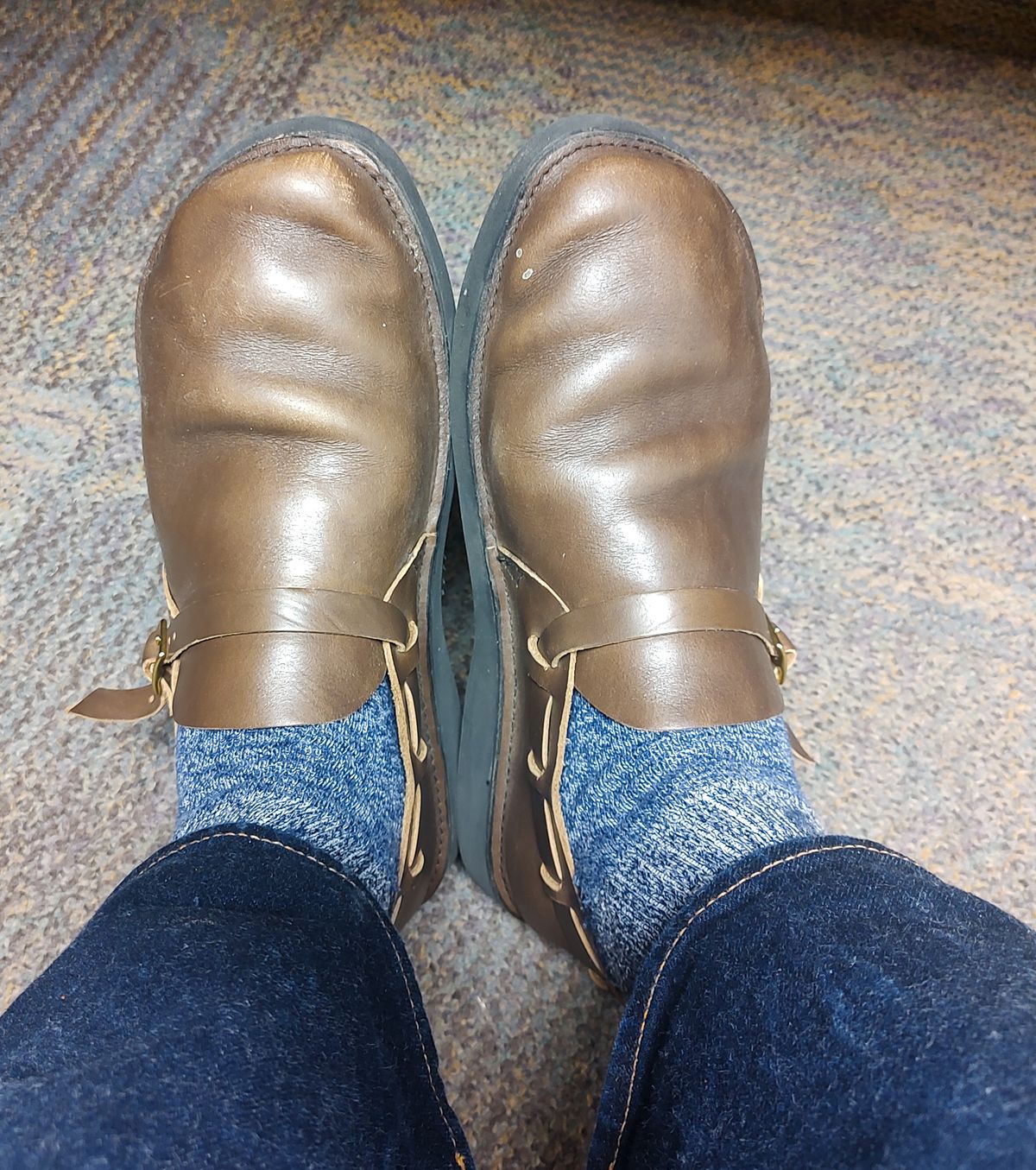 Photo by prospect_joe on August 22, 2024 of the Aurora Shoe Co. Middle English in Horween Olive Chromexcel.