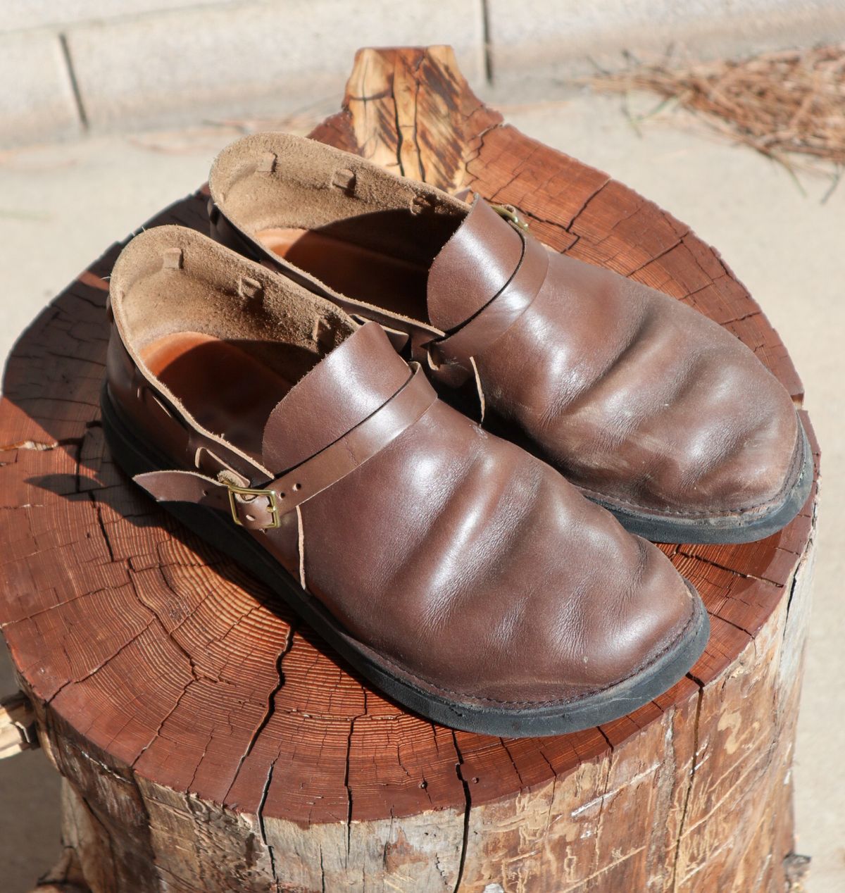 Photo by prospect_joe on August 25, 2024 of the Aurora Shoe Co. Middle English in Horween Olive Chromexcel.