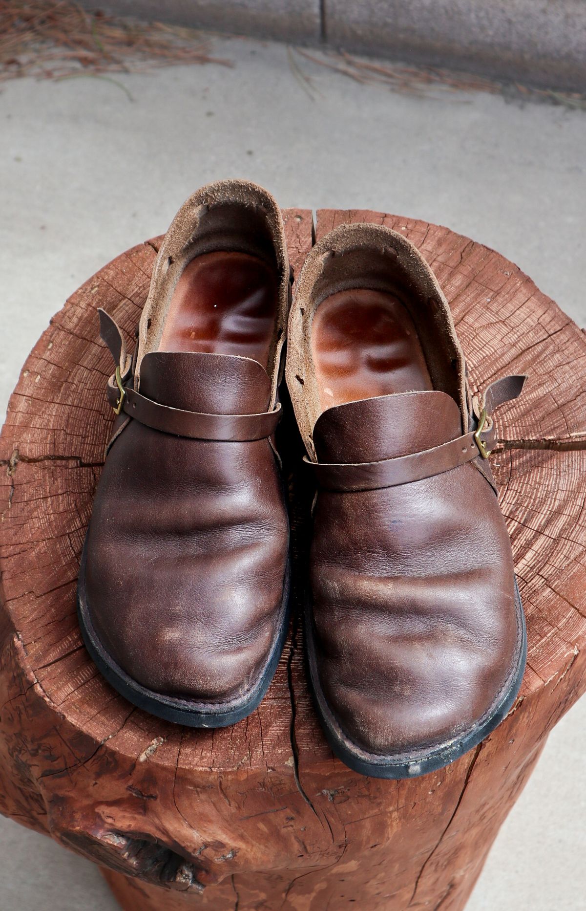 Photo by prospect_joe on September 21, 2024 of the Aurora Shoe Co. Middle English in Horween Olive Chromexcel.