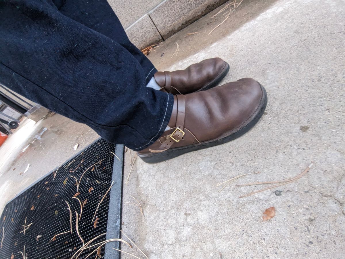 Photo by prospect_joe on November 3, 2024 of the Aurora Shoe Co. Middle English in Horween Olive Chromexcel.