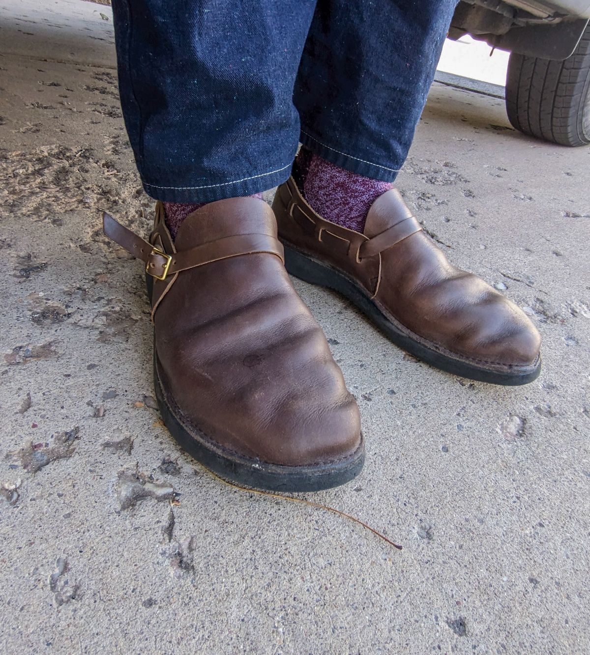 Photo by prospect_joe on November 23, 2024 of the Aurora Shoe Co. Middle English in Horween Olive Chromexcel.