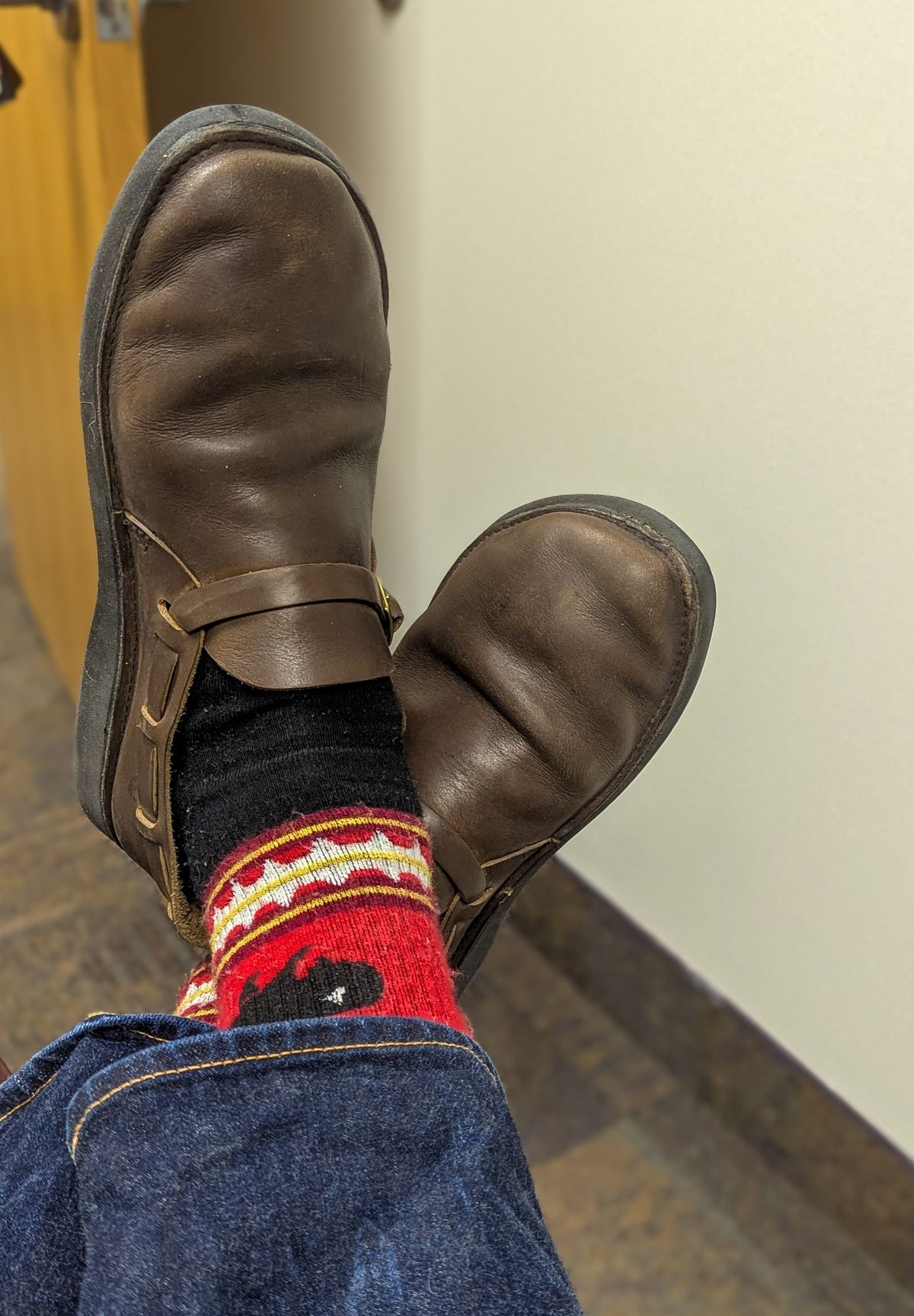Photo by prospect_joe on February 21, 2025 of the Aurora Shoe Co. Middle English in Horween Olive Chromexcel.