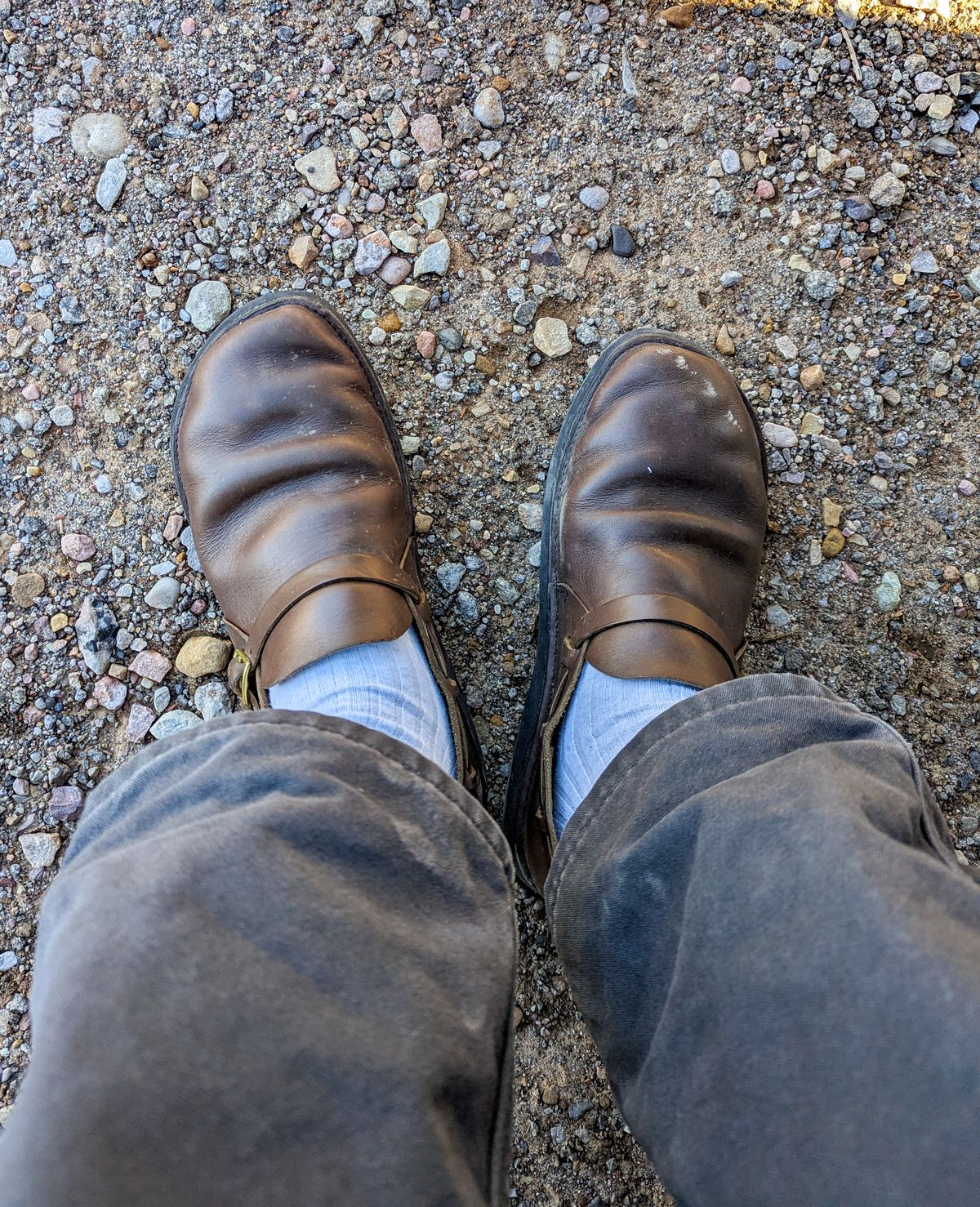 Photo by prospect_joe on March 9, 2025 of the Aurora Shoe Co. Middle English in Horween Olive Chromexcel.