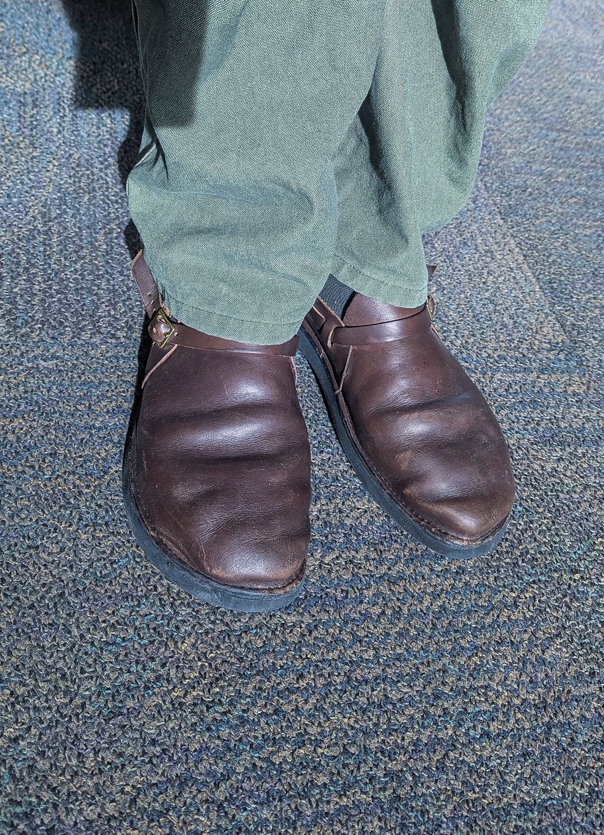 Photo by prospect_joe on March 23, 2025 of the Aurora Shoe Co. Middle English in Horween Olive Chromexcel.
