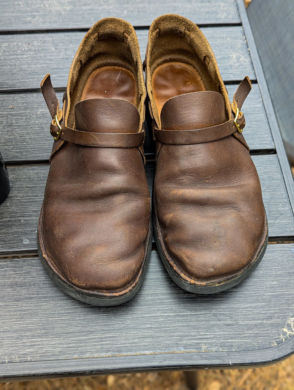 Photo by prospect_joe on March 30, 2025 of the Aurora Shoe Co. Middle English in Horween Olive Chromexcel.