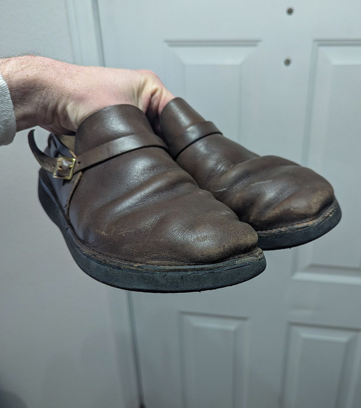 Photo by prospect_joe on May 18, 2025 of the Aurora Shoe Co. Middle English in Horween Olive Chromexcel.