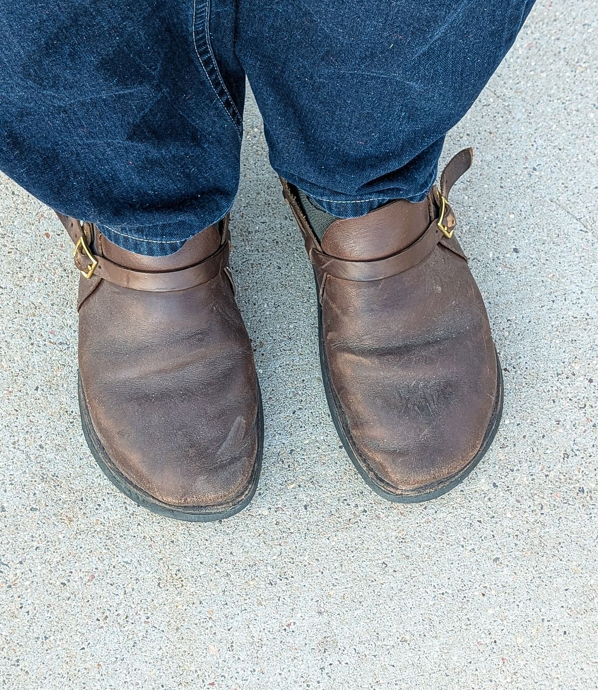 Photo by prospect_joe on June 28, 2025 of the Aurora Shoe Co. Middle English in Horween Olive Chromexcel.