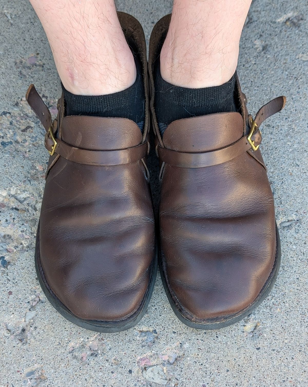 Photo by prospect_joe on July 20, 2025 of the Aurora Shoe Co. Middle English in Horween Olive Chromexcel.