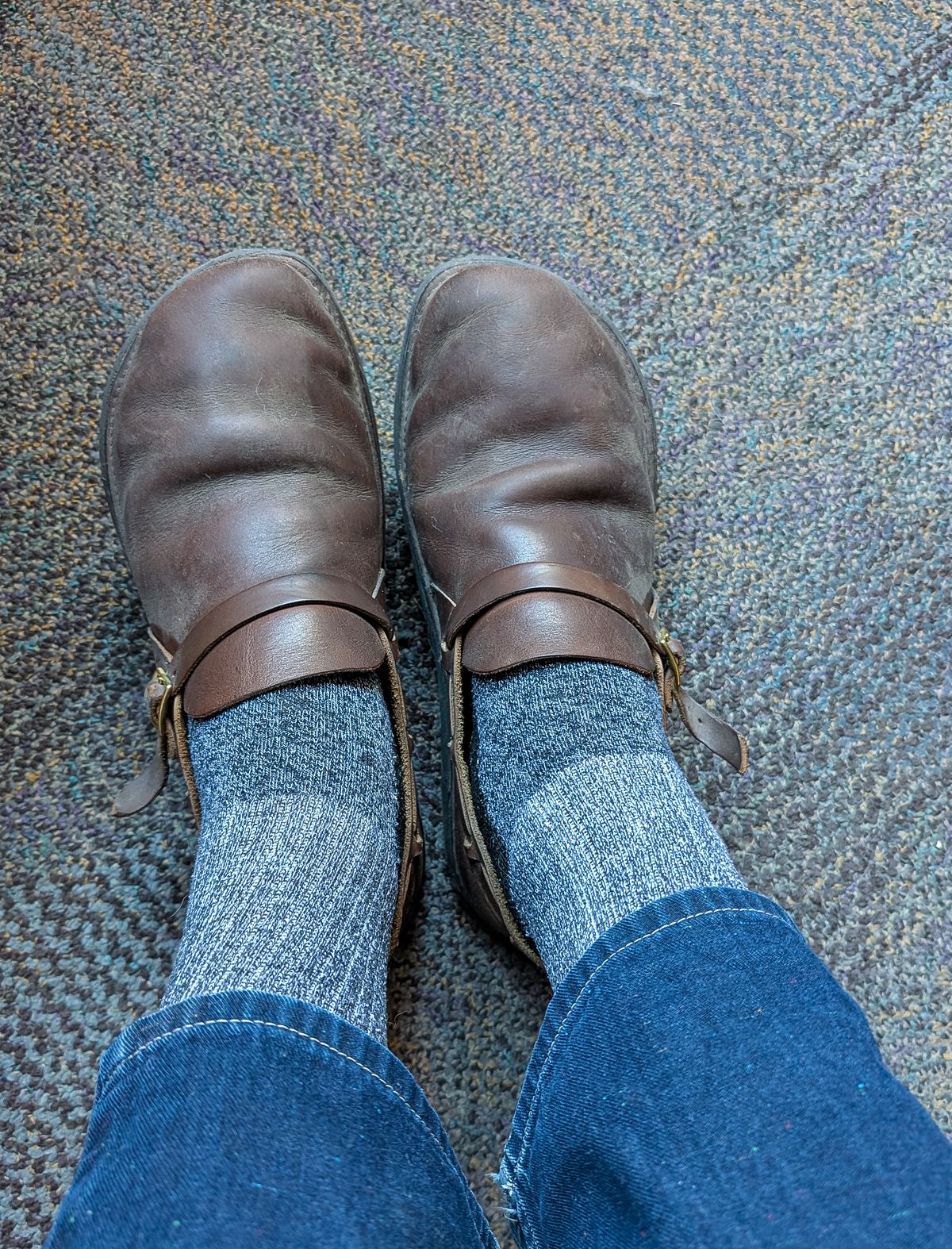 Photo by prospect_joe on August 3, 2025 of the Aurora Shoe Co. Middle English in Horween Olive Chromexcel.