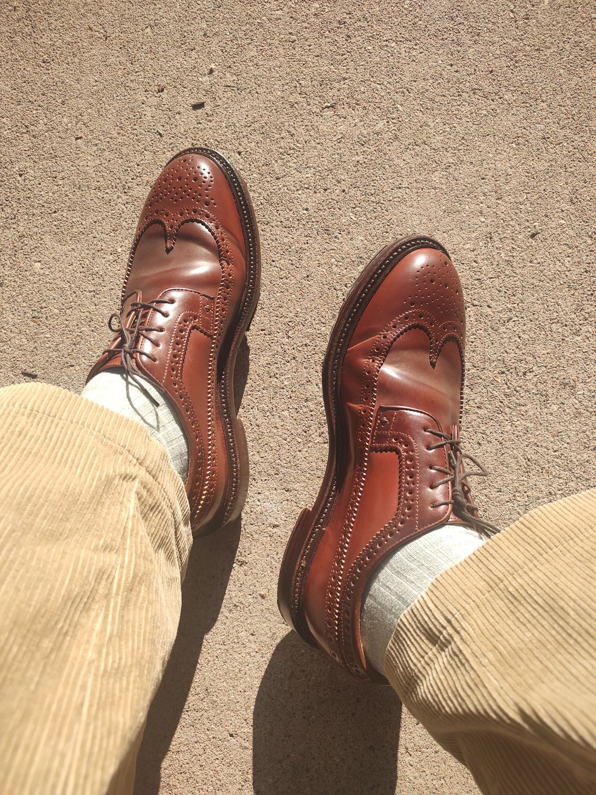 Photo by prospect_joe on July 25, 2024 of the Grant Stone Longwing in Horween Garnet Shell Cordovan.