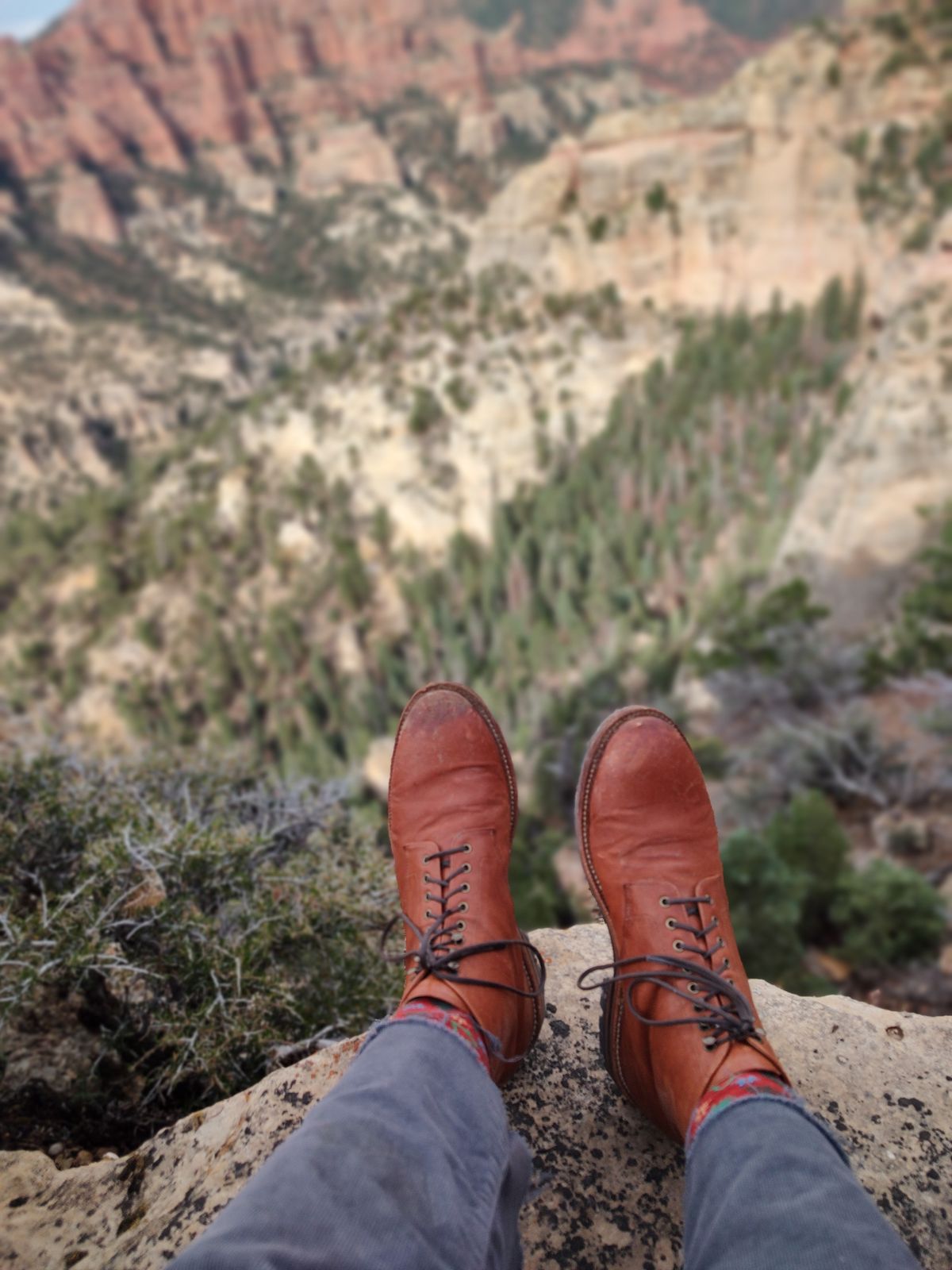 Photo by prospect_joe on July 30, 2023 of the Grant Stone Edward Boot in Incas Rust Kangaroo.