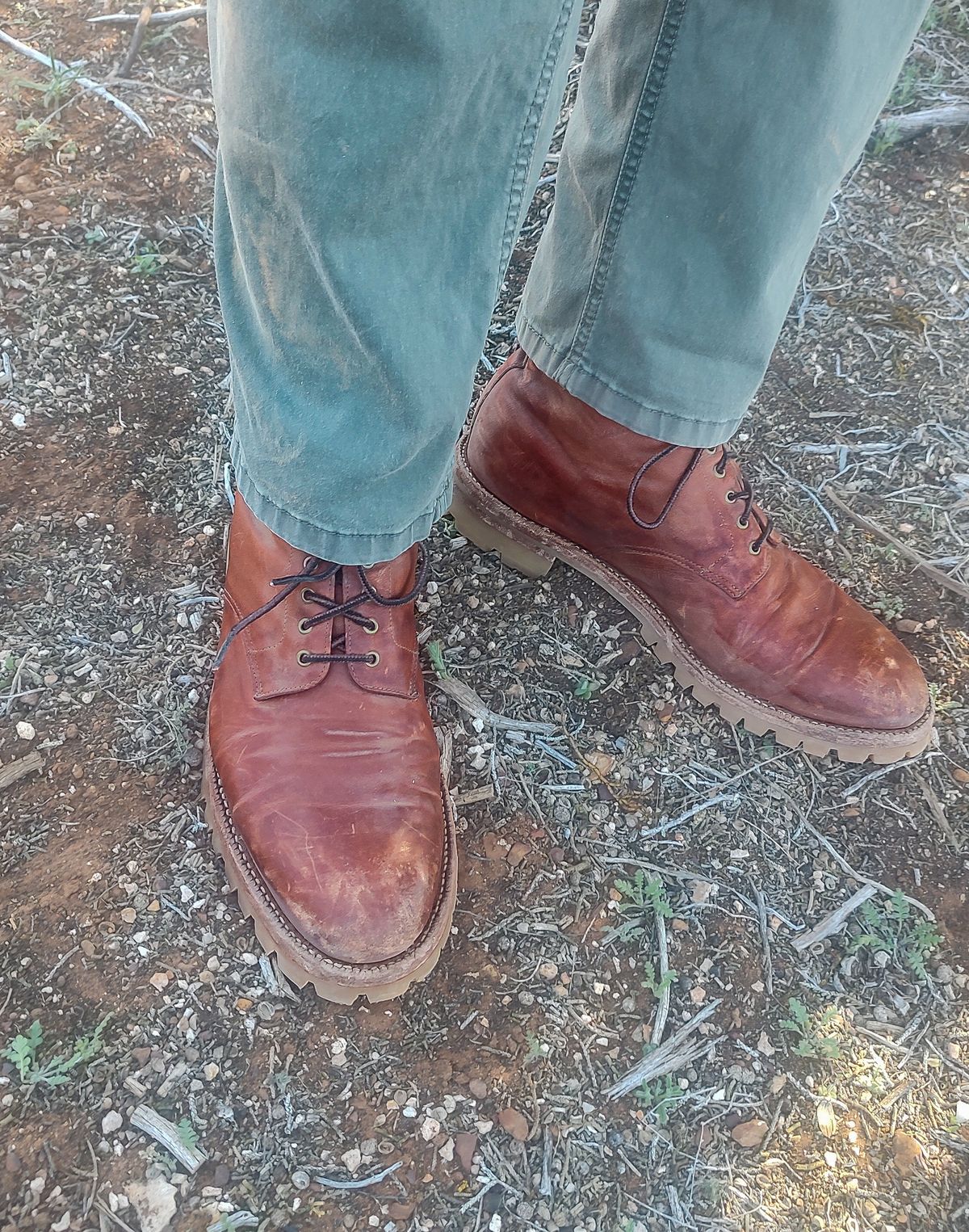 Photo by prospect_joe on April 11, 2024 of the Grant Stone Edward Boot in Incas Rust Kangaroo.