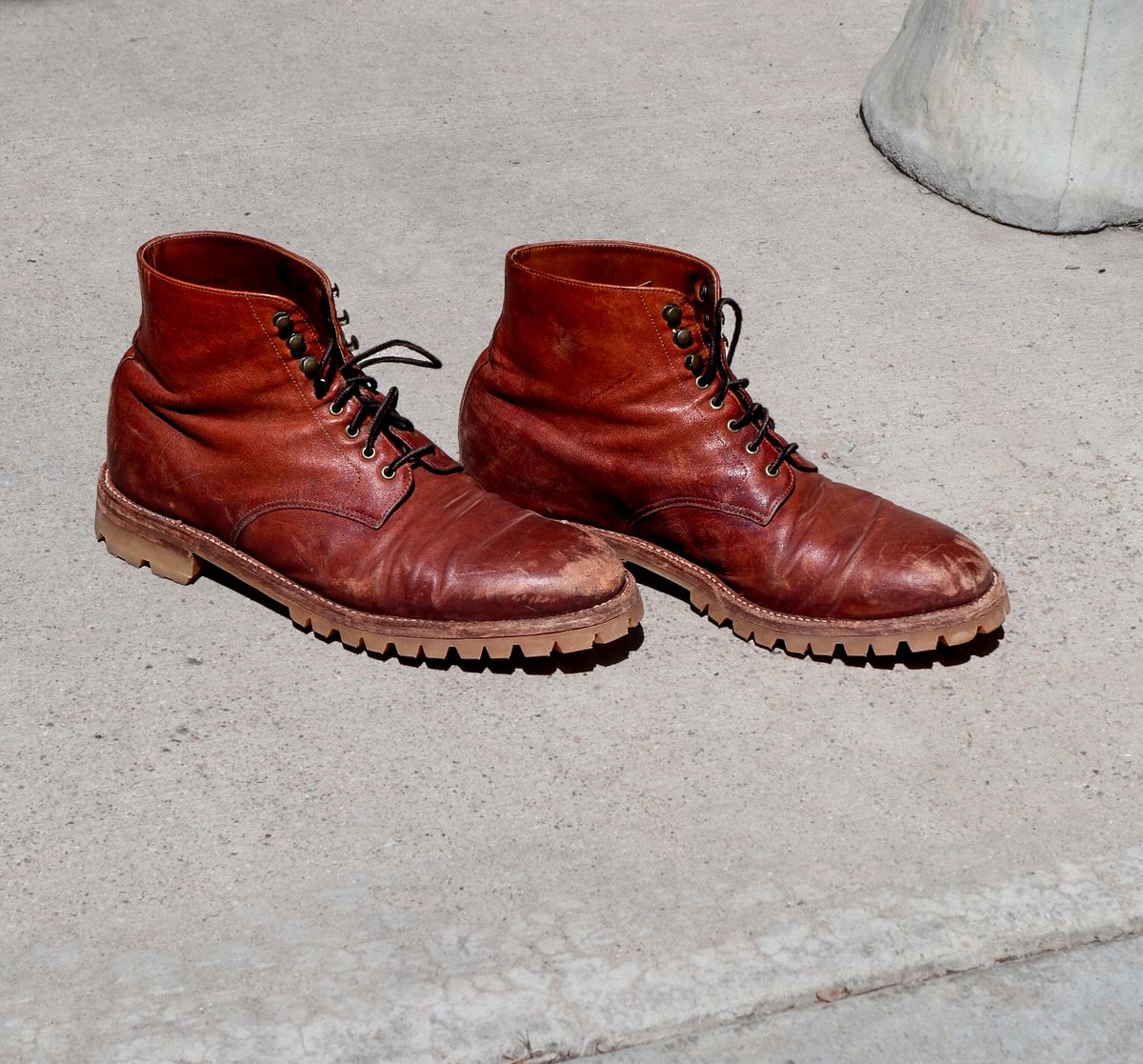 Photo by prospect_joe on April 22, 2024 of the Grant Stone Edward Boot in Incas Rust Kangaroo.