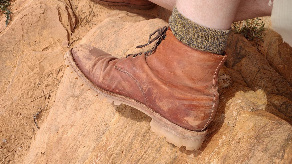 Photo by prospect_joe on April 25, 2024 of the Grant Stone Edward Boot in Incas Rust Kangaroo.