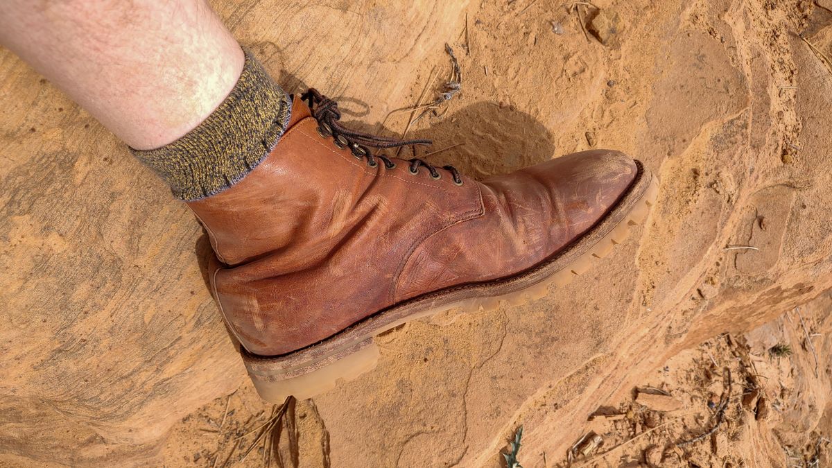Photo by prospect_joe on April 25, 2024 of the Grant Stone Edward Boot in Incas Rust Kangaroo.