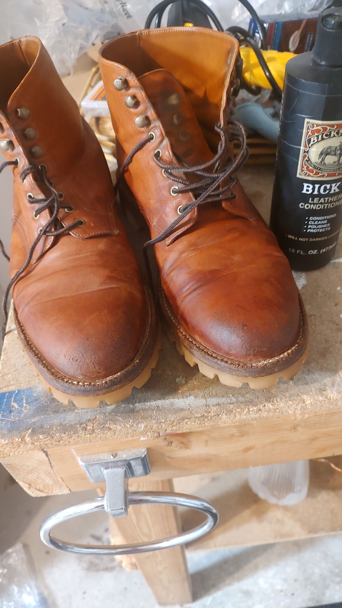 Photo by prospect_joe on April 26, 2024 of the Grant Stone Edward Boot in Incas Rust Kangaroo.